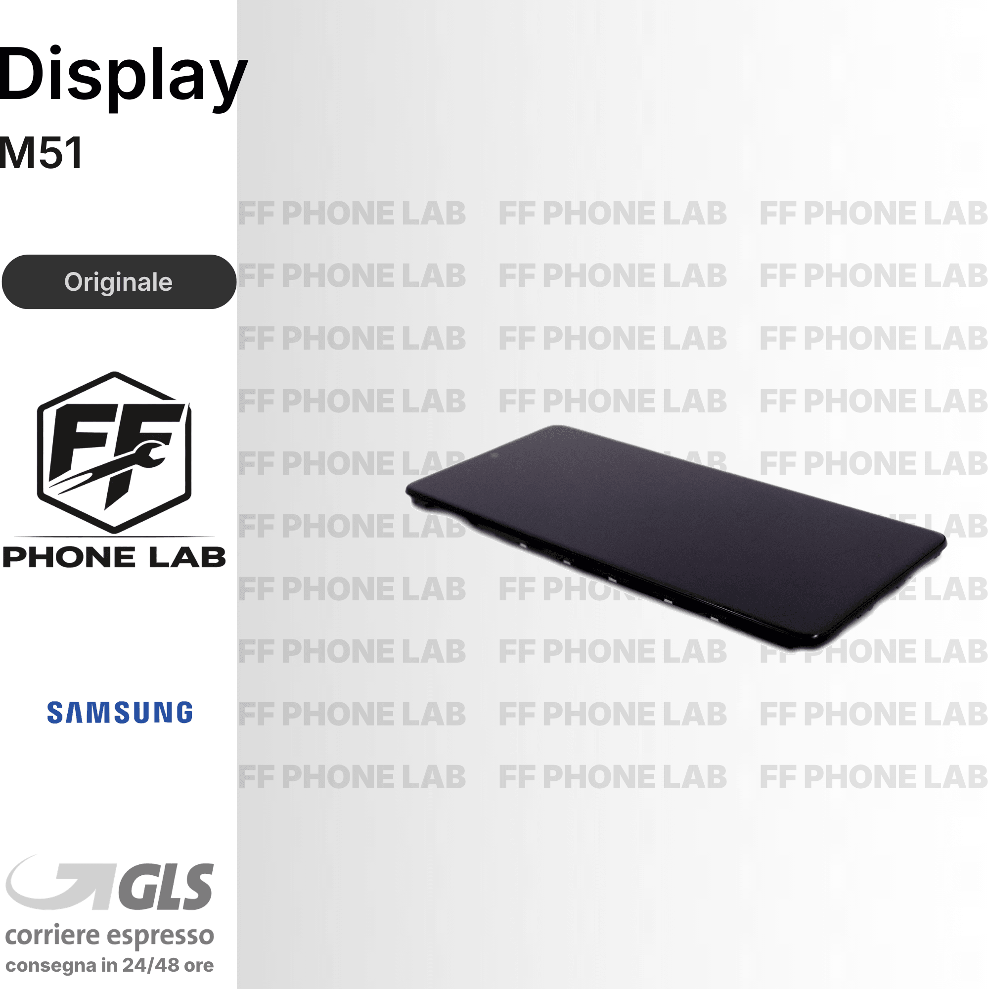 DISPLAY OLED SAMSUNG GALAXY M51 SCHERMO COMPLETO CON FRAME SERVICE PACK RICAMBIO