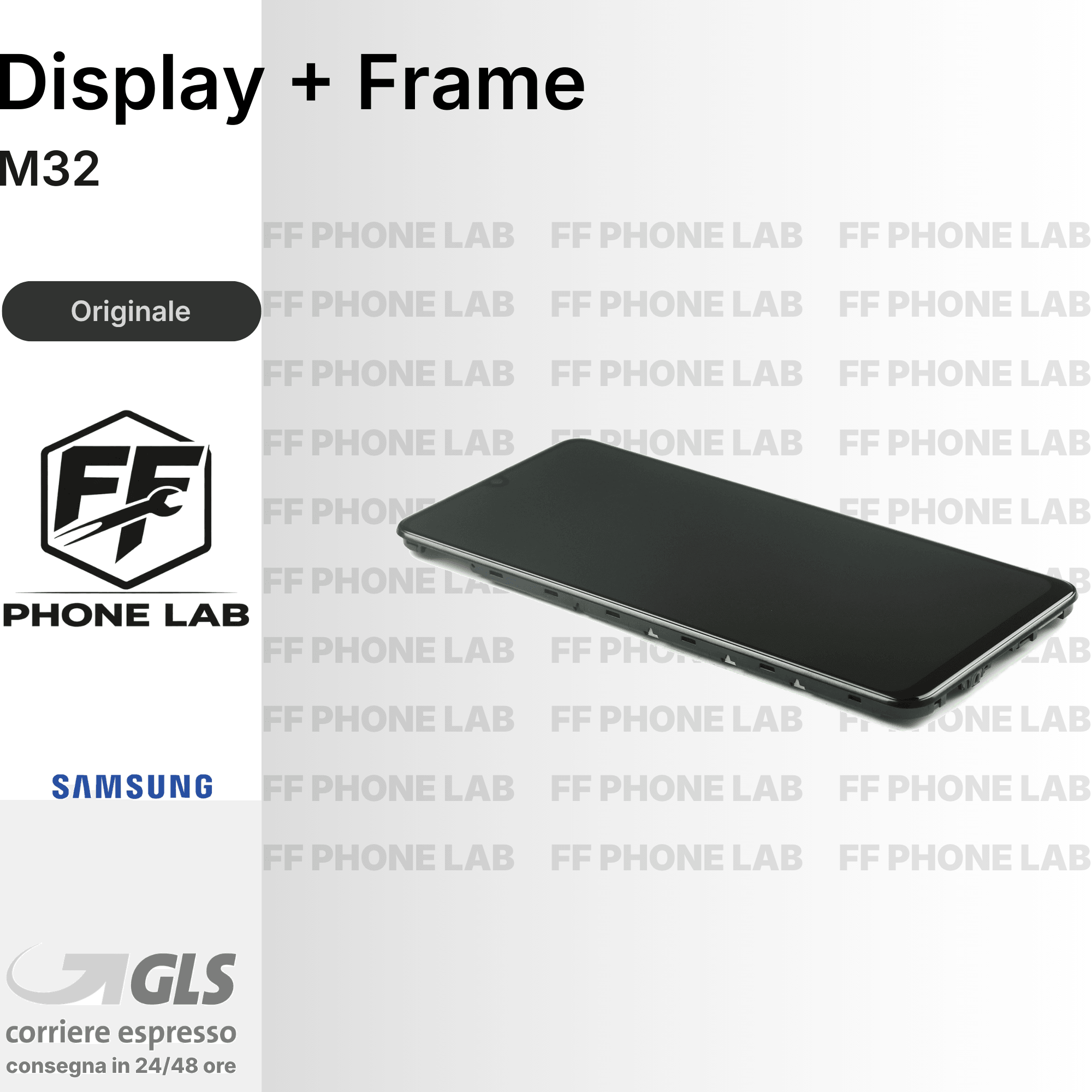DISPLAY OLED SAMSUNG GALAXY M32 SCHERMO COMPLETO CON FRAME SERVICE PACK