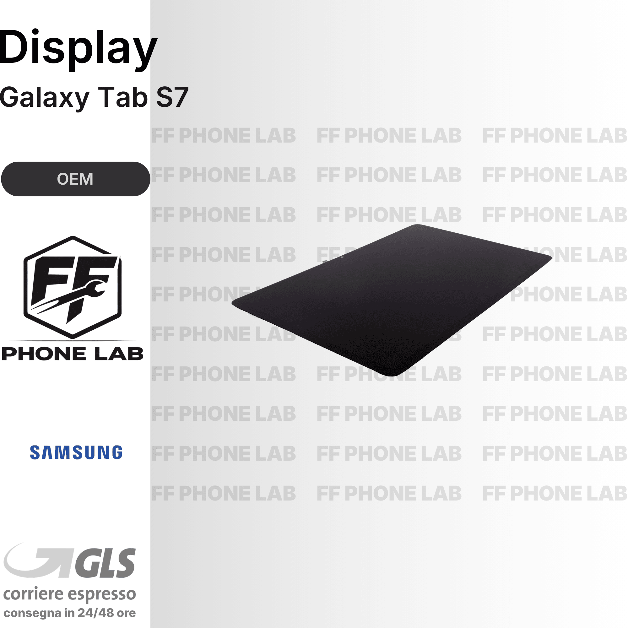 DISPLAY OLED SAMSUNG GALAXY TAB S7 SM-T870 SCHERMO COMPLETO OEM RICAMBIO NUOVO