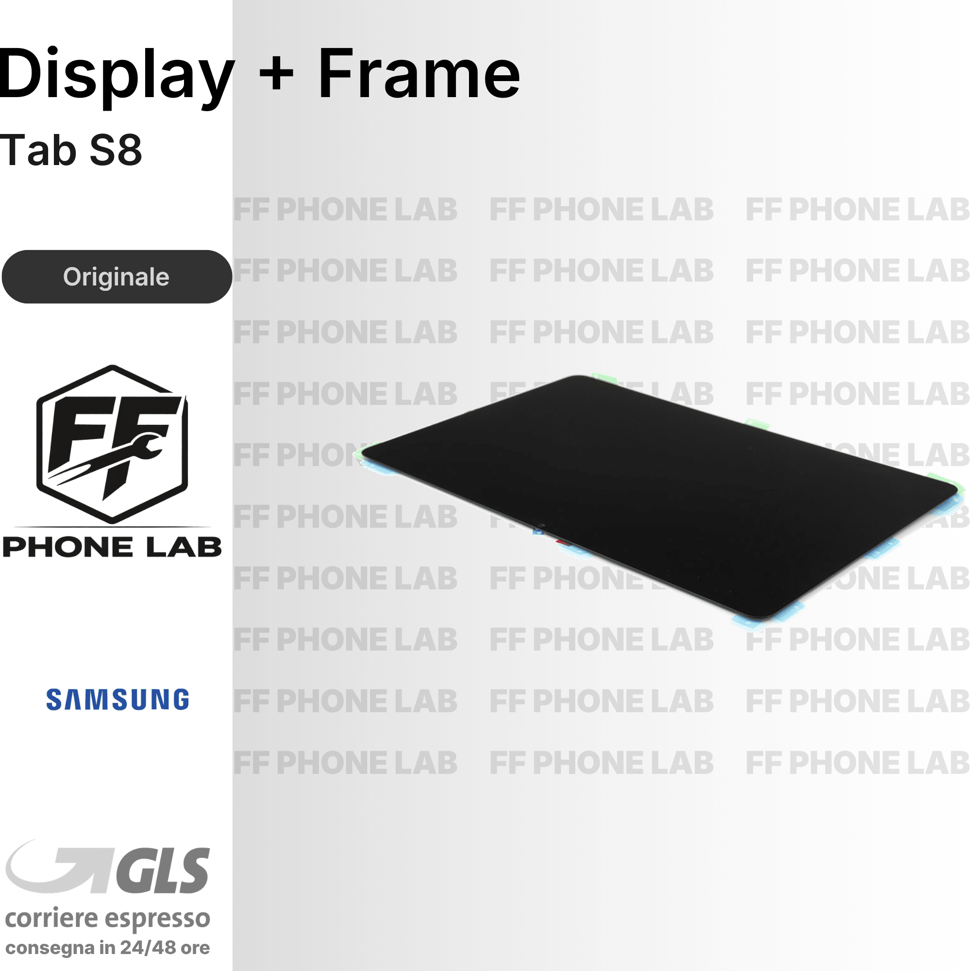 DISPLAY OLED SAMSUNG GALAXY TAB S8 SM-X700N/X706B SCHERMO COMPLETO CON FRAME
