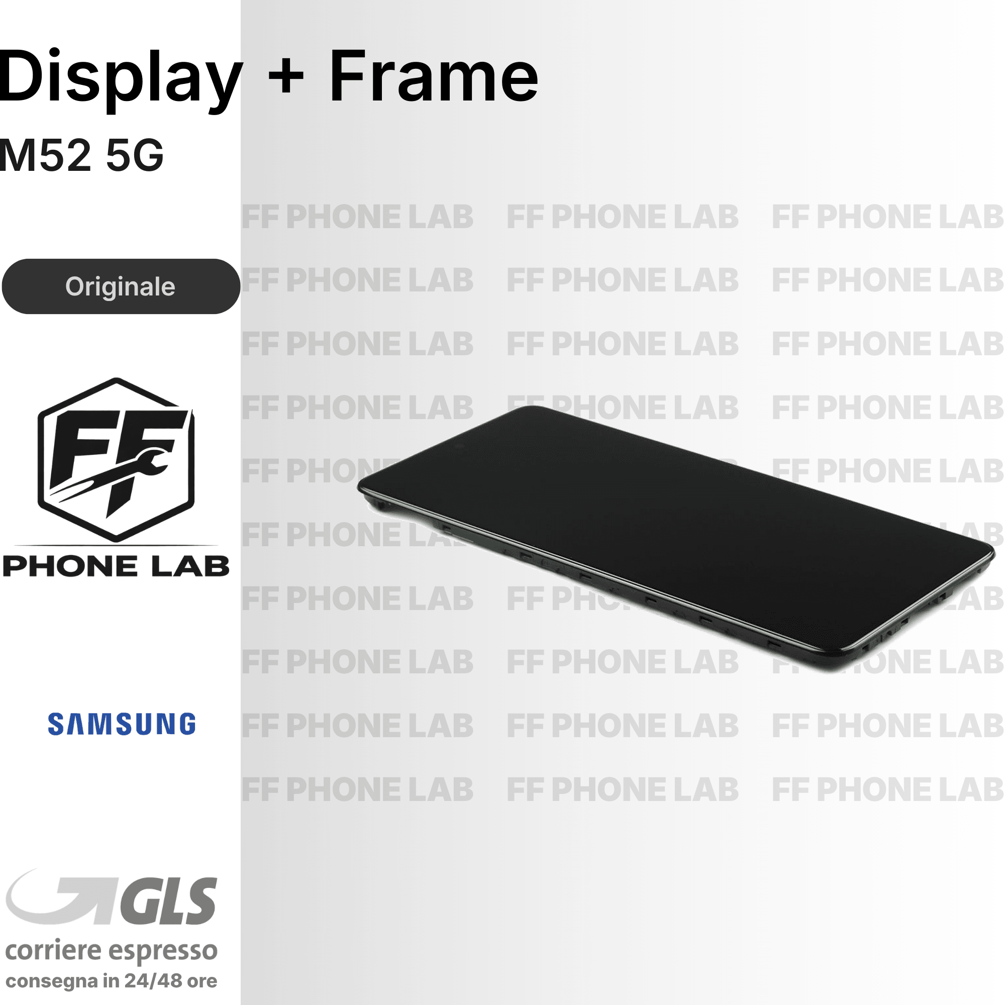 DISPLAY OLED SAMSUNG GALAXY M52 5G SCHERMO COMPLETO CON FRAME SERVICE PACK LCD