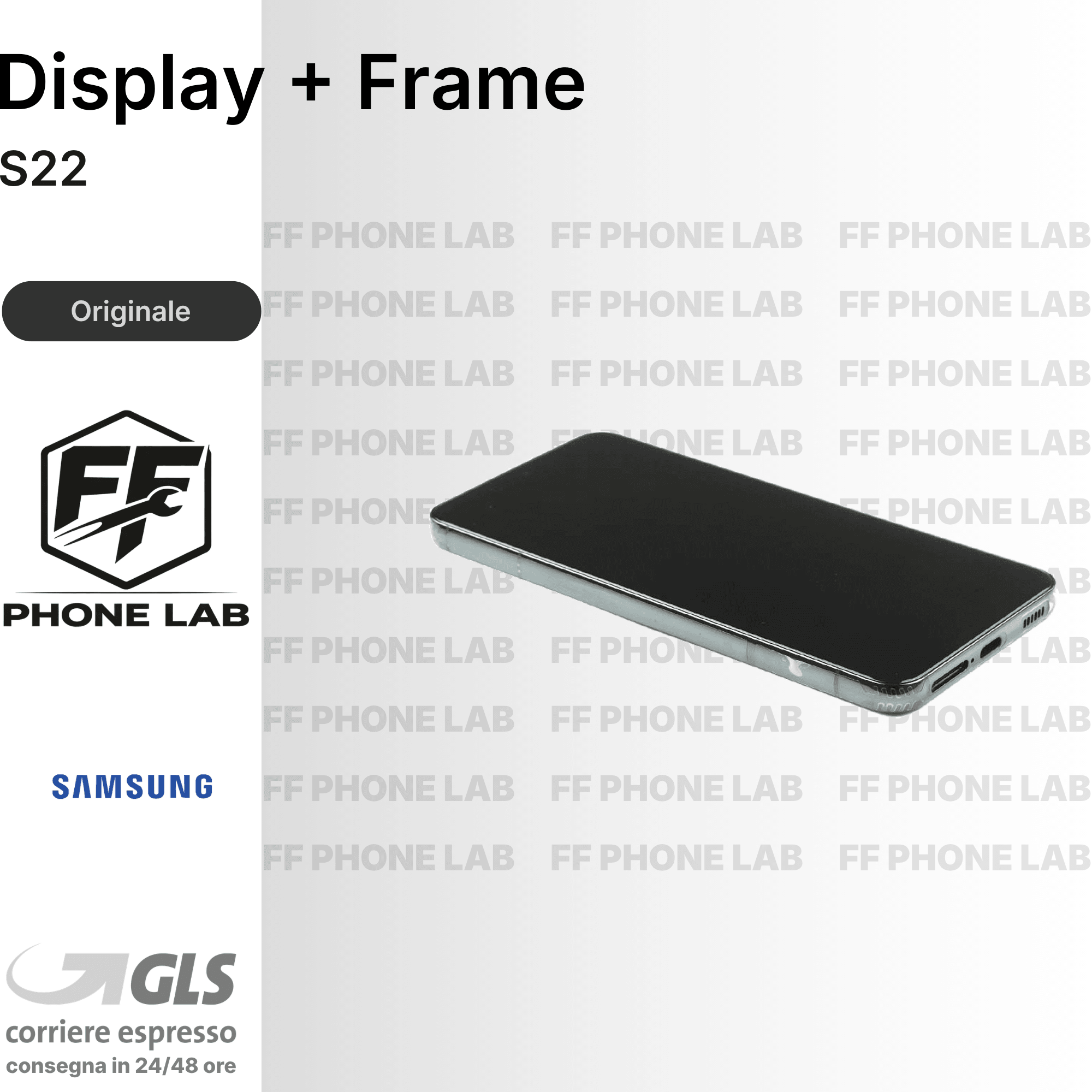 DISPLAY OLED SAMSUNG GALAXY S22 SM-S901B SCHERMO COMPLETO CON FRAME SERVICE PACK