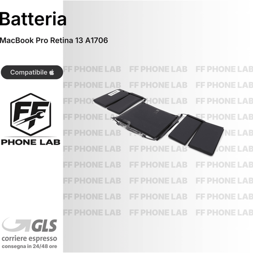 BATTERIA MACBOOK PRO RETINA 13 A1706 RICAMBIO PILA ACCUMULATORE ALTA CAPACITA