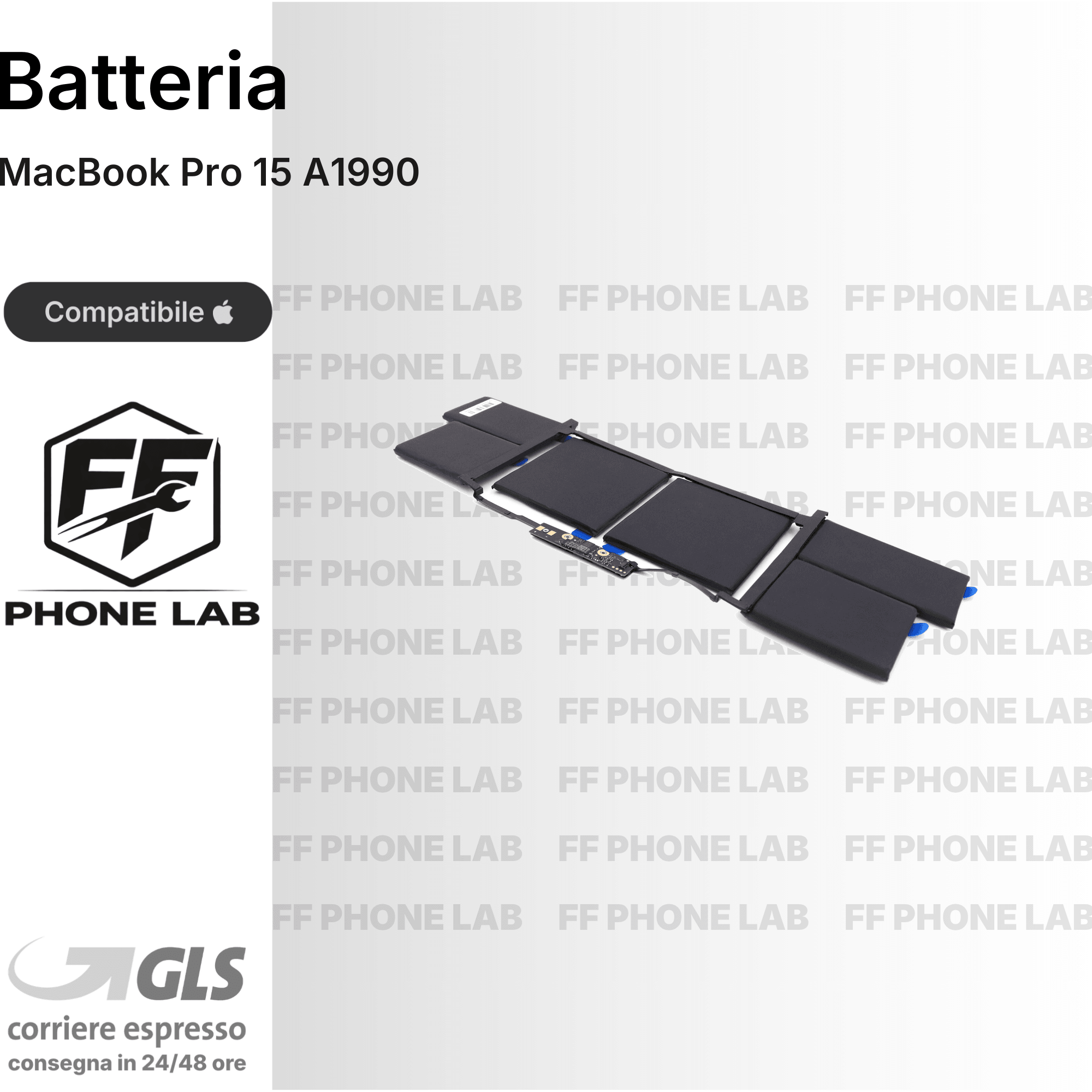 BATTERIA MACBOOK PRO RETINA 15 A1990 RICAMBIO PILA ACCUMULATORE ALTA CAPACITA