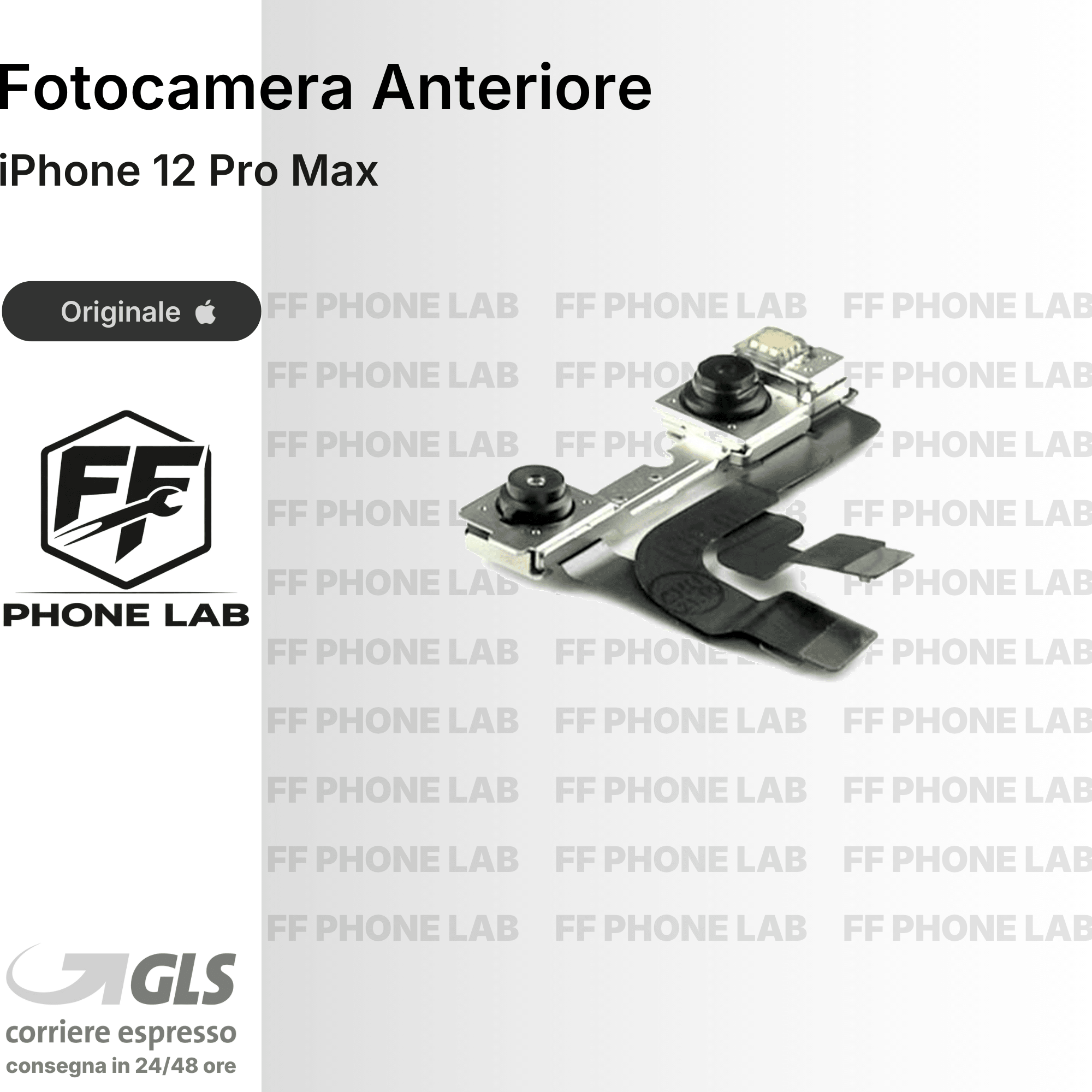 FOTOCAMERA ANTERIORE APPLE IPHONE 12 PRO MAX PULLED SENZA FACE ID RICAMBIO