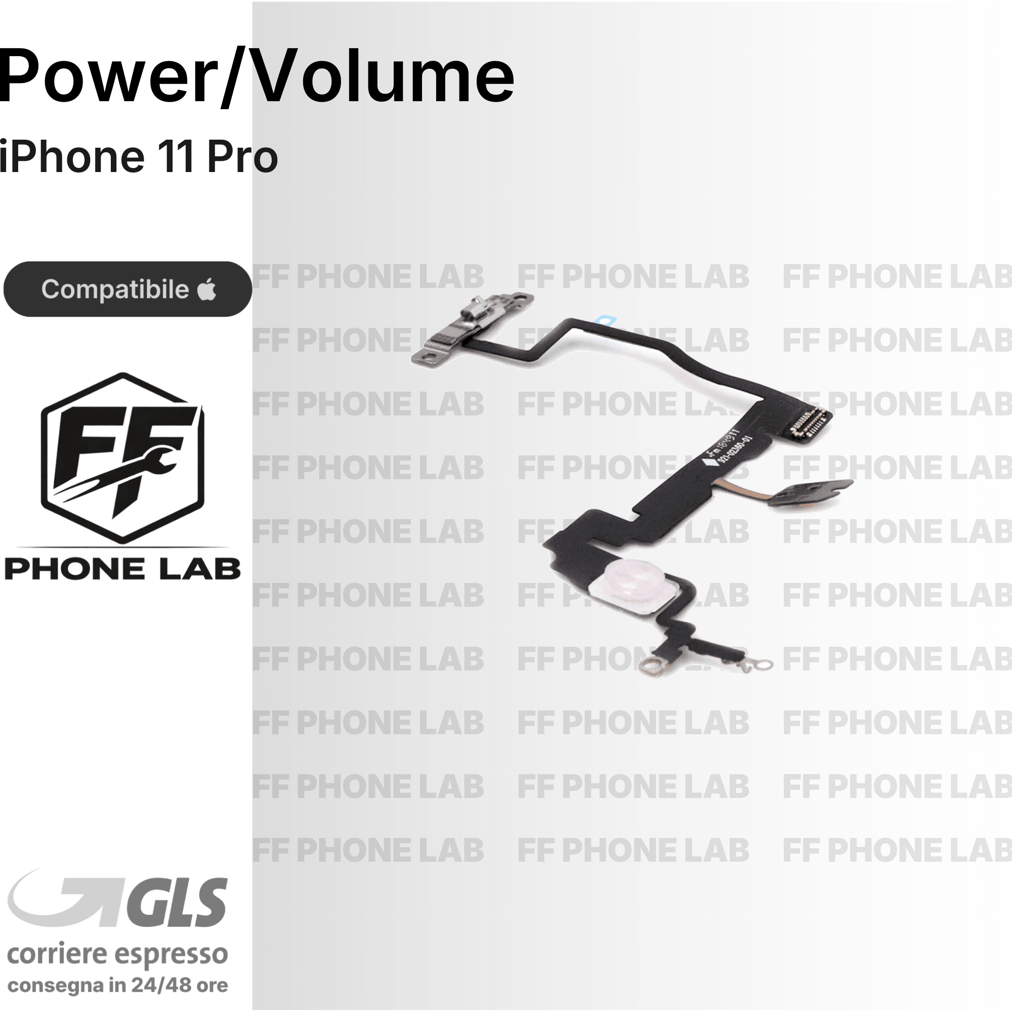 FLAT TASTO ACCENSIONE APPLE IPHONE 11 PRO POWER FLEX RICAMBIO