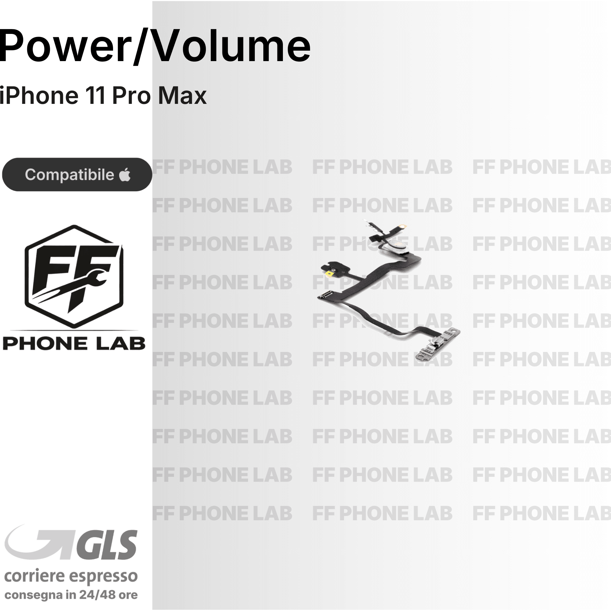 FLAT TASTO ACCENSIONE APPLE IPHONE 11 PRO MAX POWER FLEX RICAMBIO