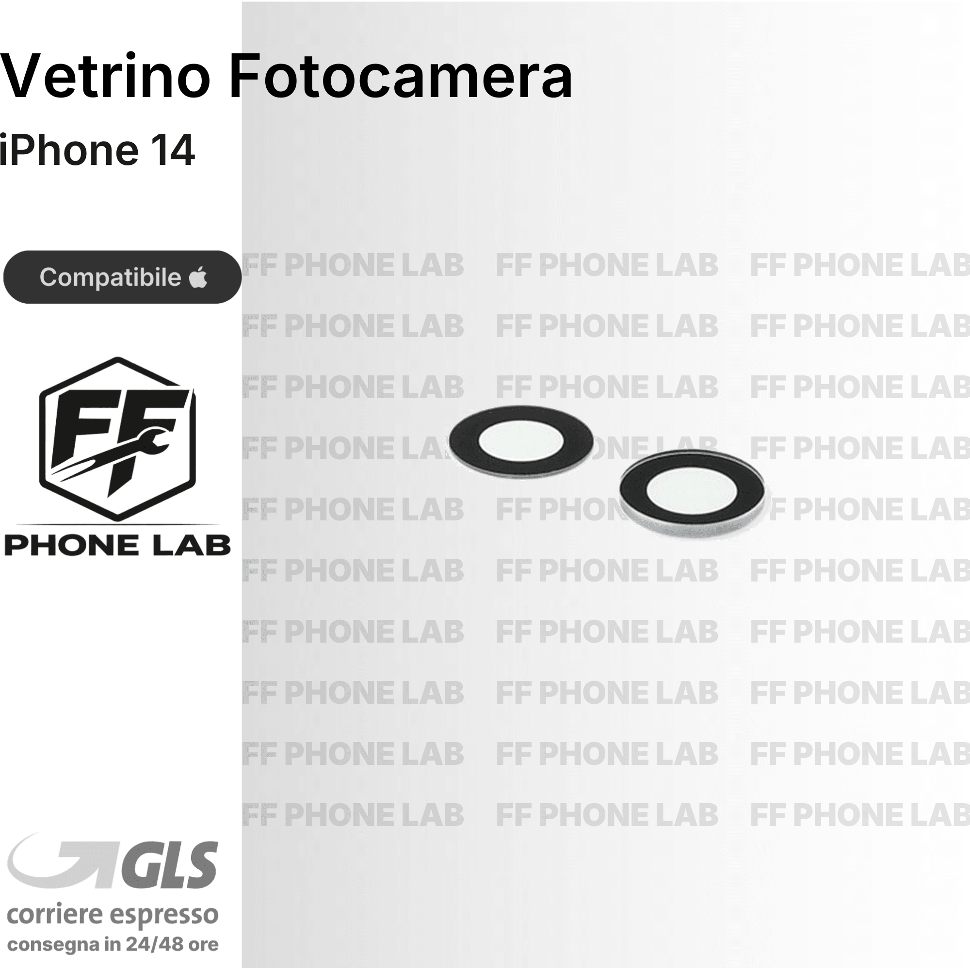 VETRO FOTOCAMERA APPLE IPHONE 14 RICAMBIO LENTE OBIETTIVO POSTERIORE ORIGINALE
