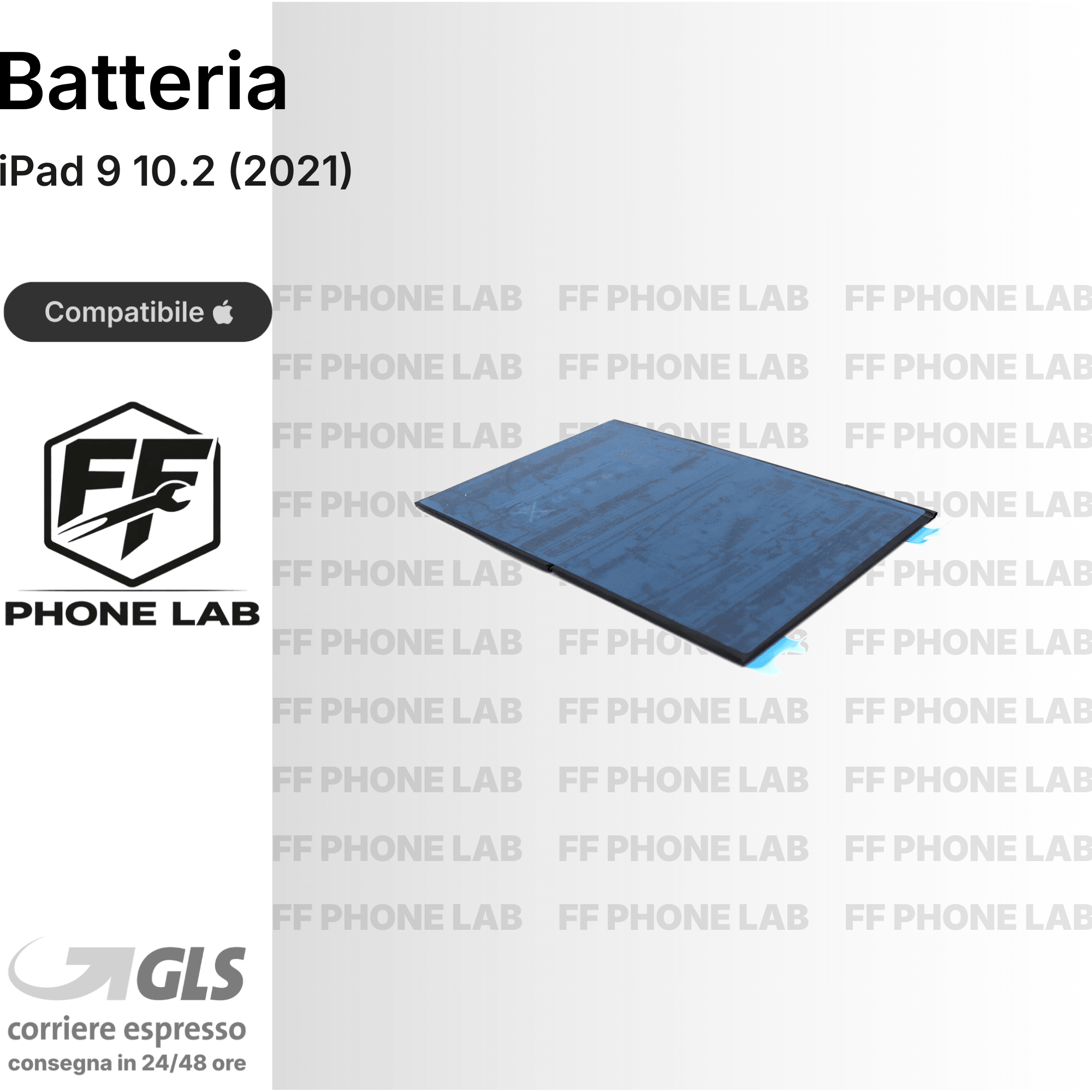 BATTERIA APPLE IPAD 10.2 2021 RICAMBIO PILA ACCUMULATORE ALTA CAPACITA TESTATA