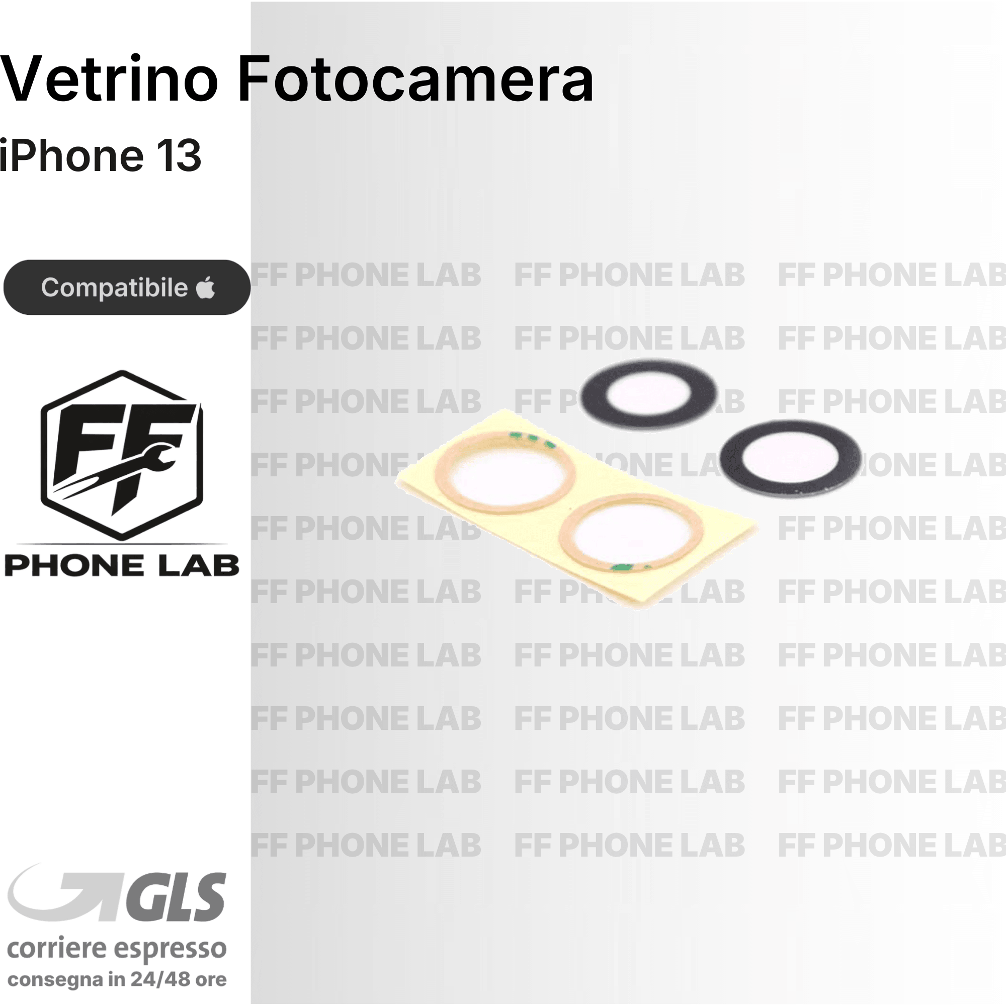 VETRO FOTOCAMERA APPLE IPHONE 13 RICAMBIO LENTE OBIETTIVO POSTERIORE ORIGINALE