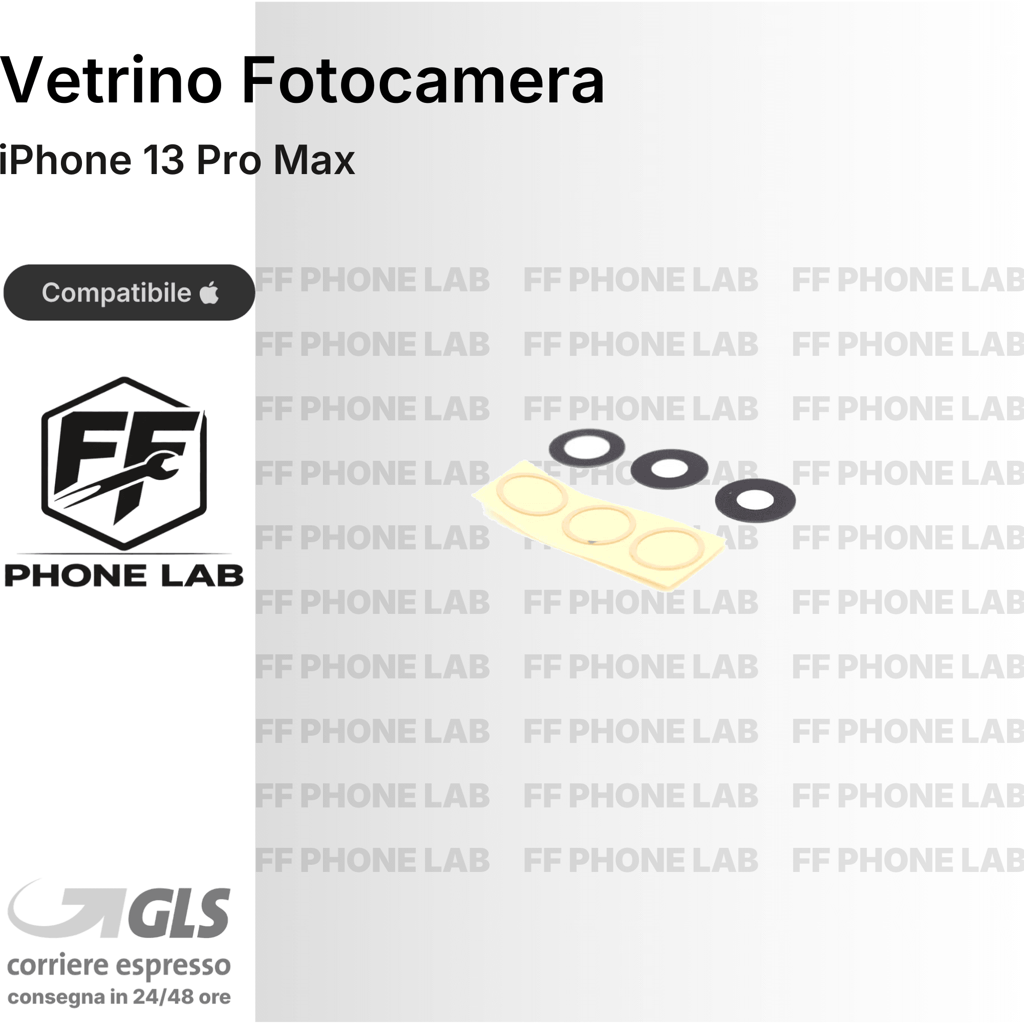 VETRO FOTOCAMERA APPLE IPHONE 13 PRO RICAMBIO LENTE OBIETTIVO POSTERIORE NUOVO
