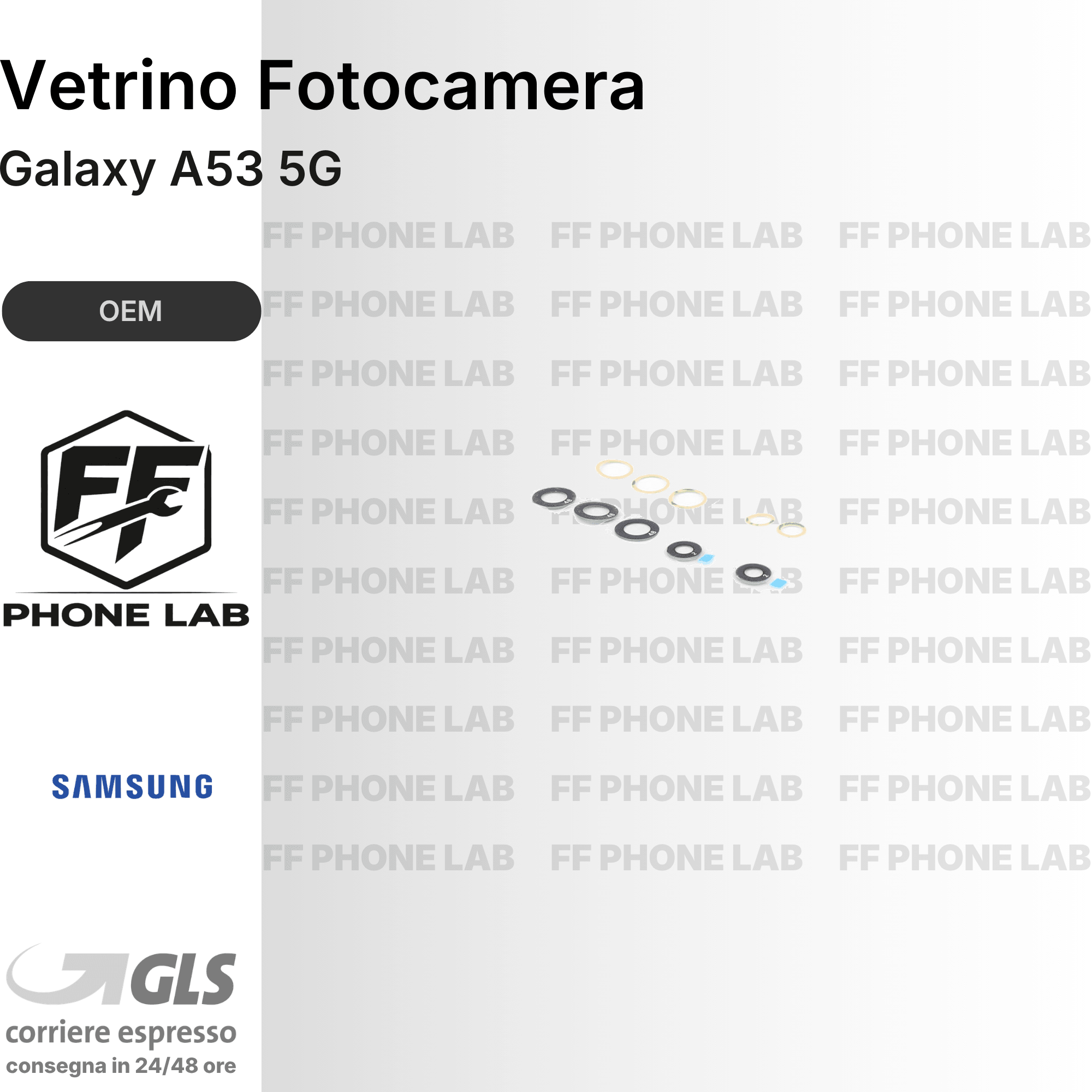 VETRO FOTOCAMERA SAMSUNG GALAXY A53 RICAMBIO LENTE OBIETTIVO POSTERIORE NUOVO