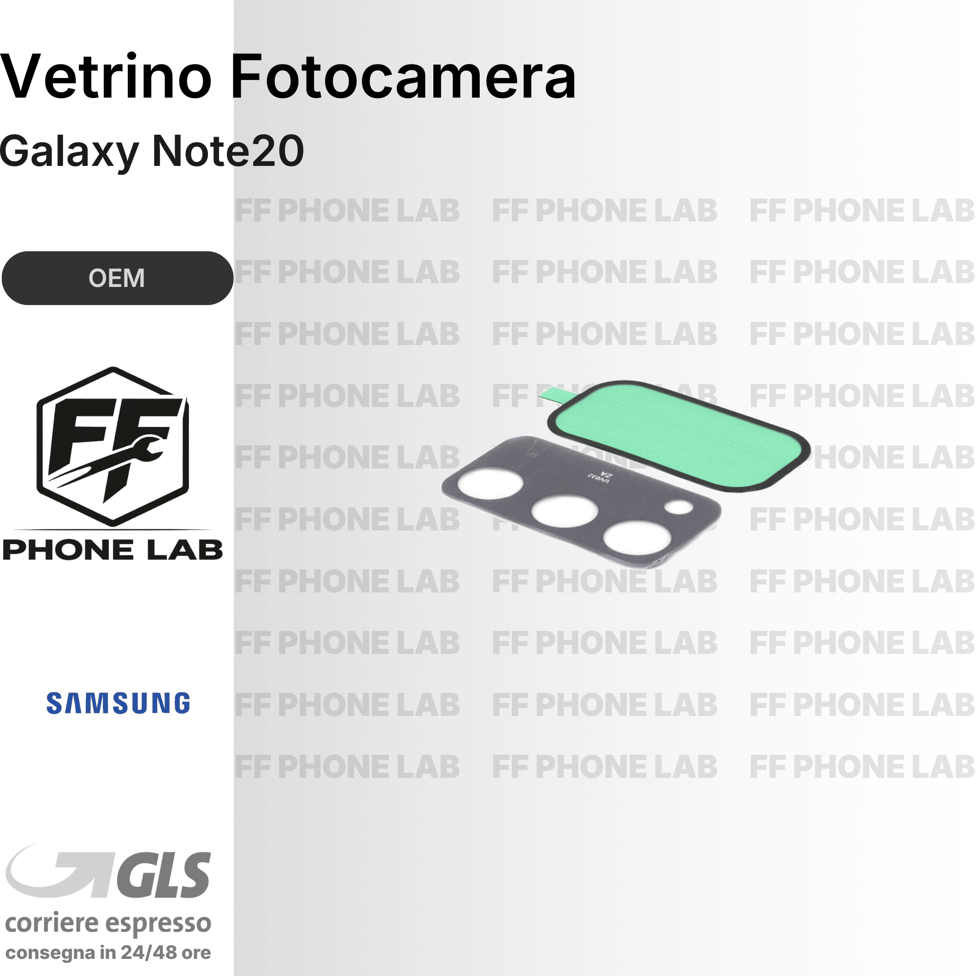 VETRO FOTOCAMERA SAMSUNG GALAXY NOTE 20 RICAMBIO LENTE OBIETTIVO POSTERIORE