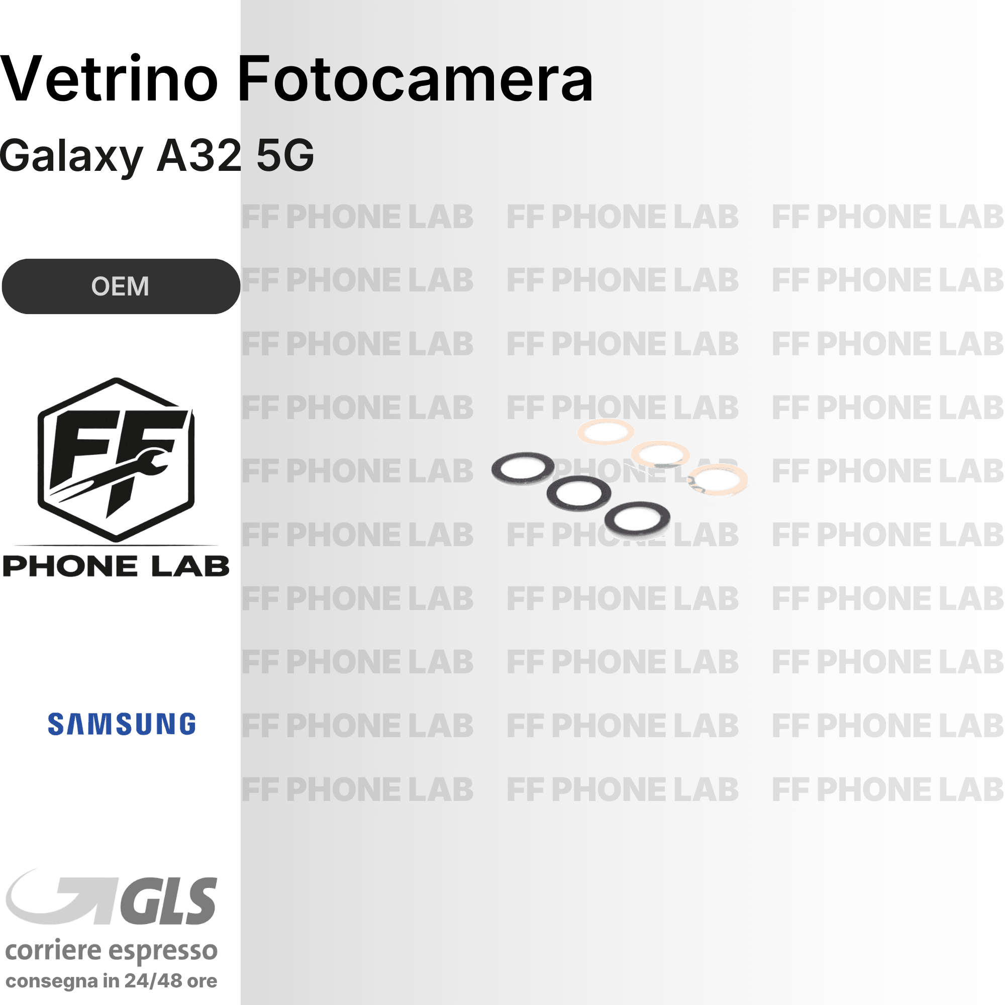 VETRO FOTOCAMERA SAMSUNG GALAXY A32 RICAMBIO LENTE OBIETTIVO POSTERIORE NUOVO
