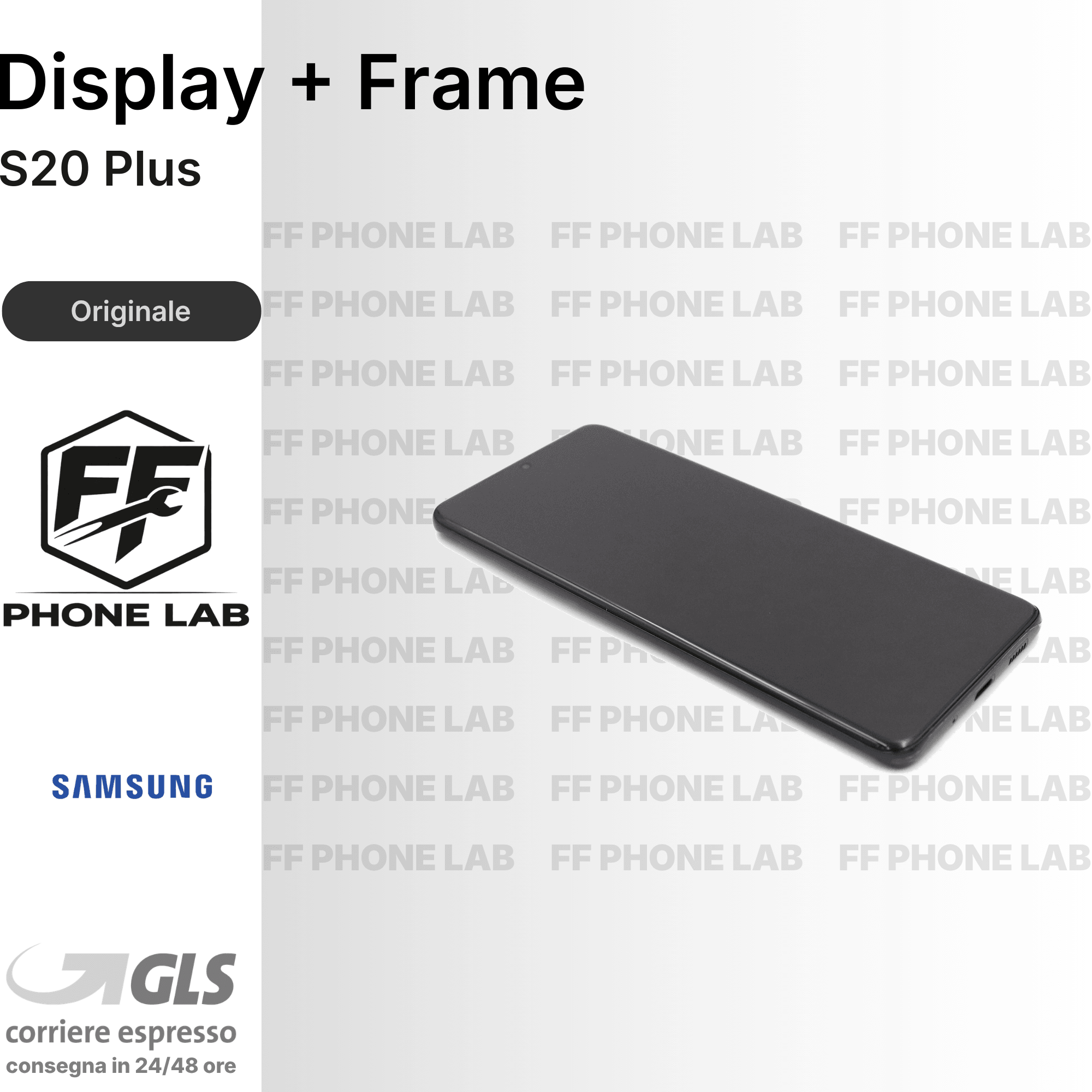 DISPLAY OLED SAMSUNG GALAXY S20 PLUS SCHERMO COMPLETO CON FRAME SERVICE PACK