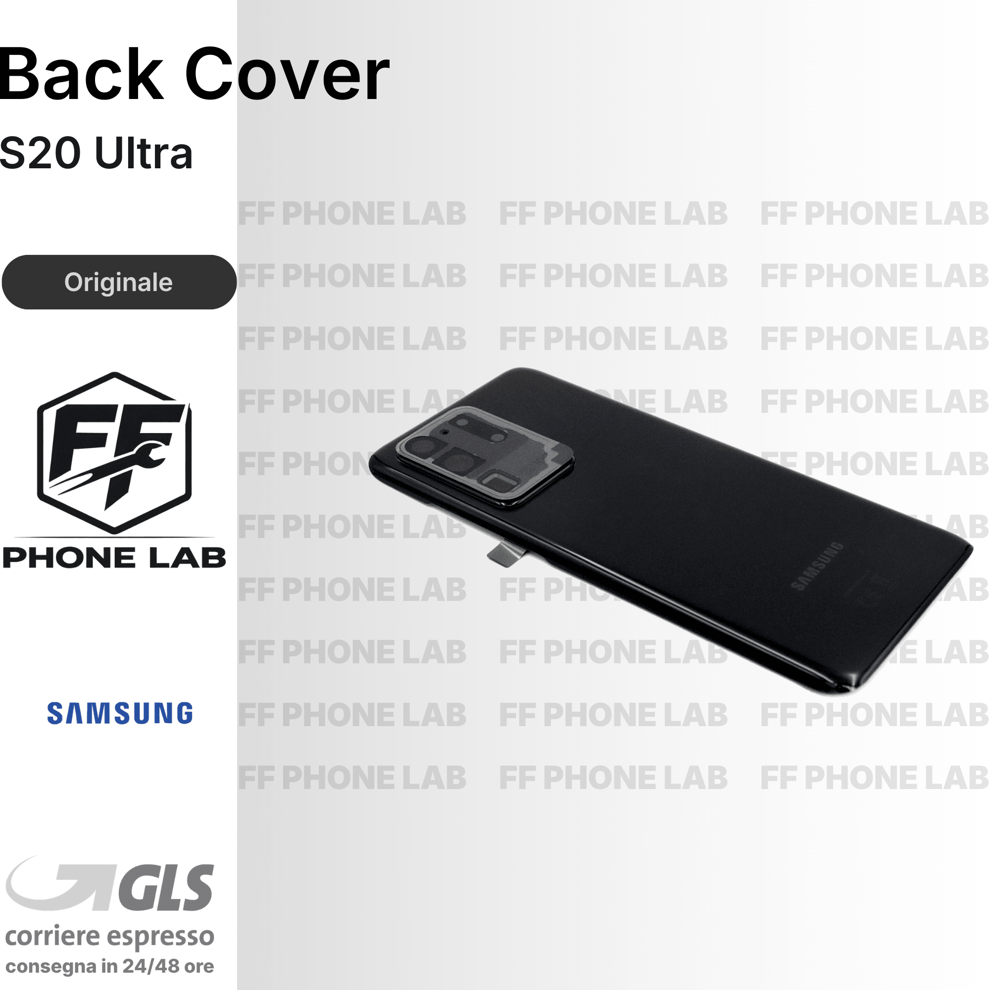 BACK COVER SCOCCA SAMSUNG GALAXY S20 ULTRA SERVICE PACK RICAMBIO POSTERIORE
