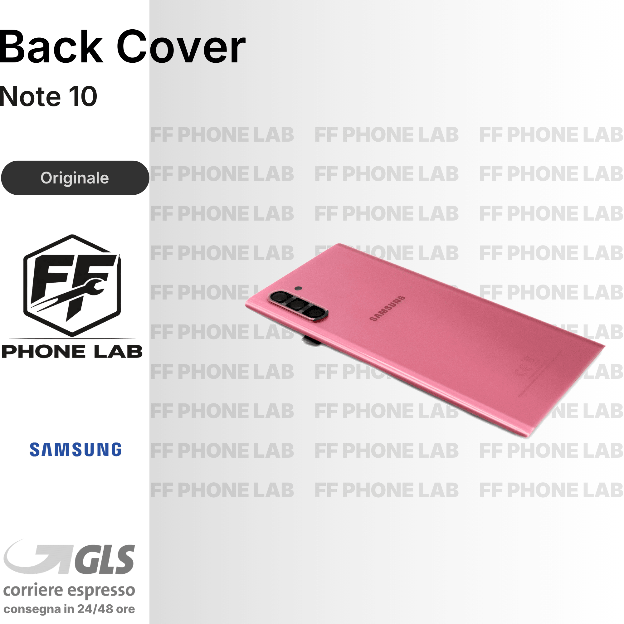 BACK COVER SCOCCA SAMSUNG GALAXY NOTE 10 SERVICE PACK RICAMBIO POSTERIORE RETRO