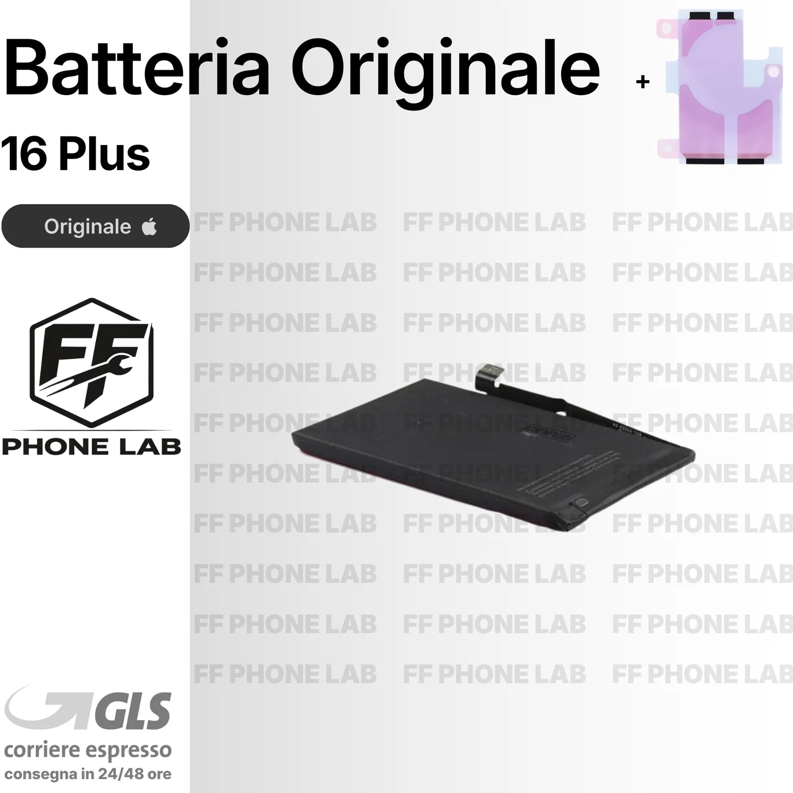 BATTERIA ORIGINALE APPLE IPHONE 16 PLUS A3290 4674MAH PULLED RICAMBIO TESTATA