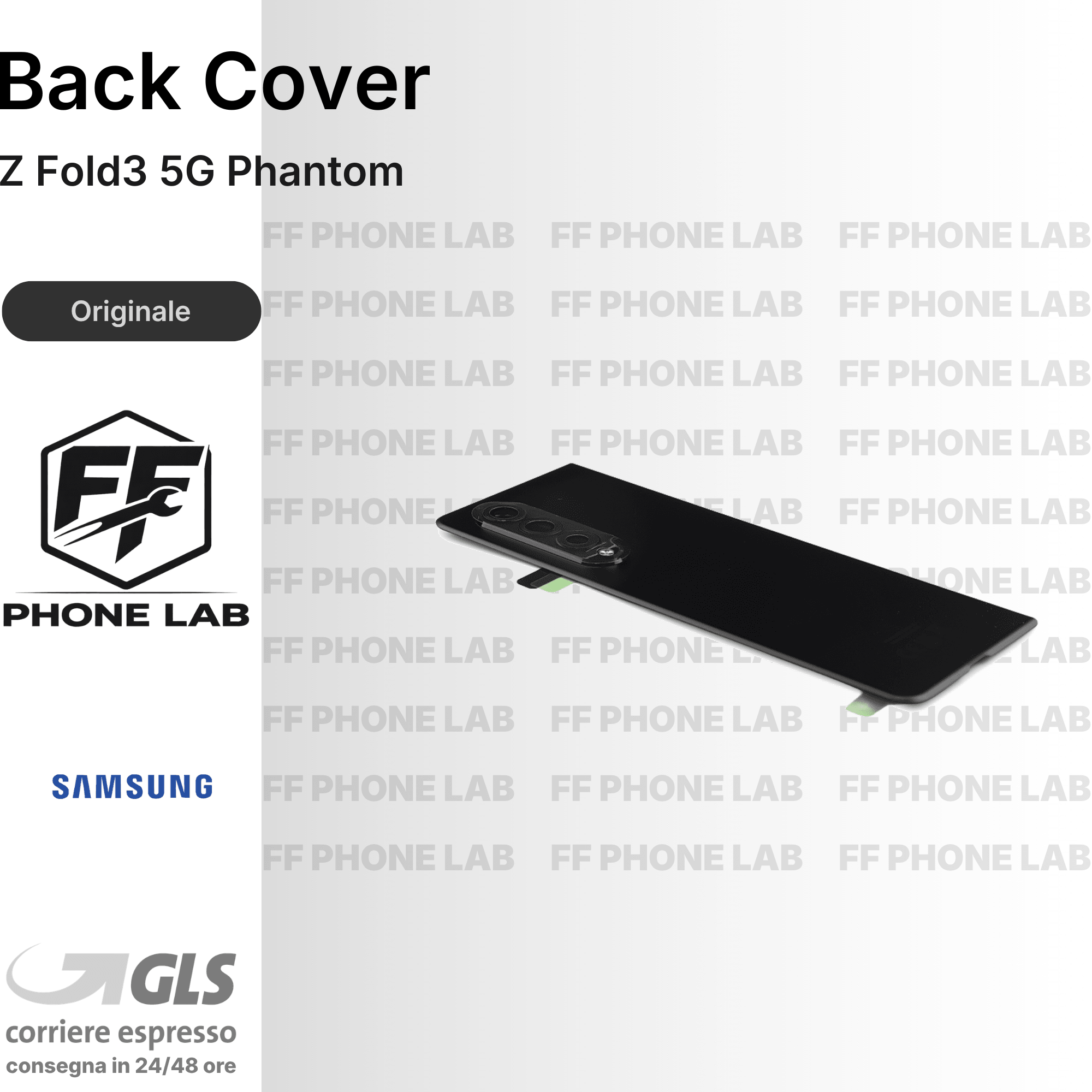 BACK COVER SCOCCA SAMSUNG GALAXY Z FOLD3 5G SERVICE PACK RICAMBIO POSTERIORE