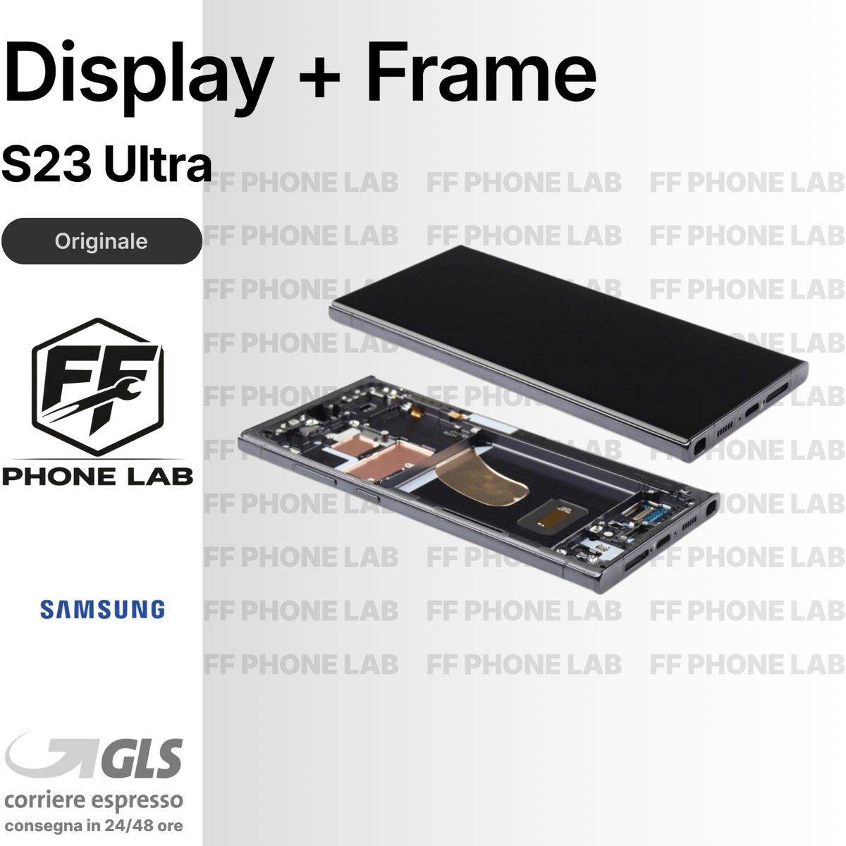 Display per Galaxy S23 Ultra — Originale Service Pack, diagnosticabile (nessun errore)