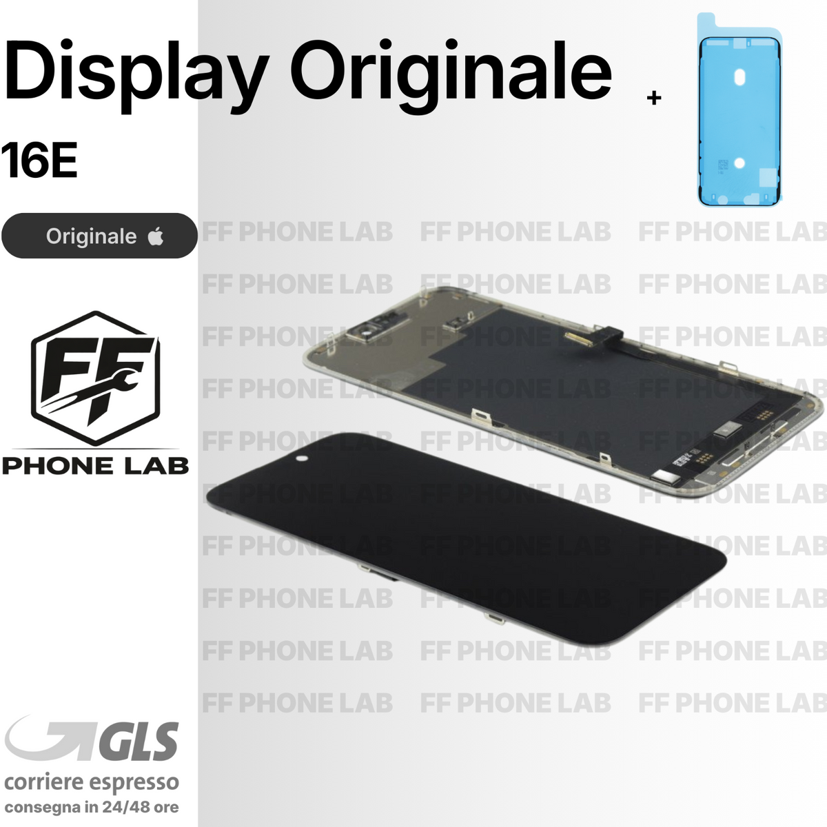 Display per iPhone 16e — Originale (pulled), diagnosticabile (nessun errore)