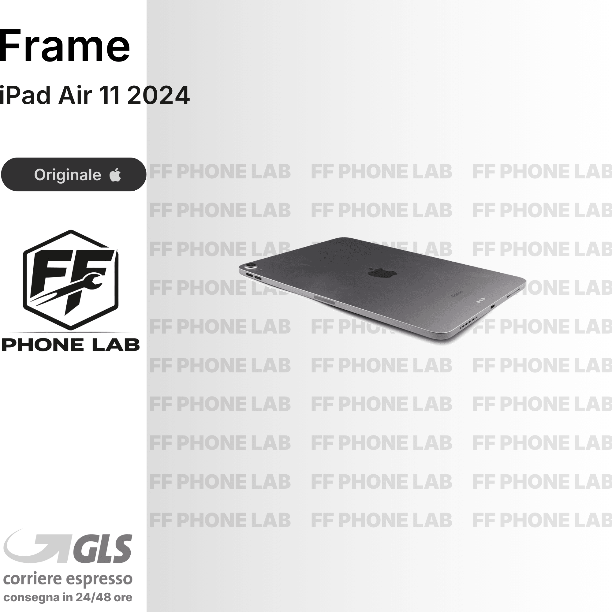 SCOCCA POSTERIORE APPLE IPAD AIR 11 RICAMBIO COPRIBATTERIA RETRO PER RIPARAZIONE
