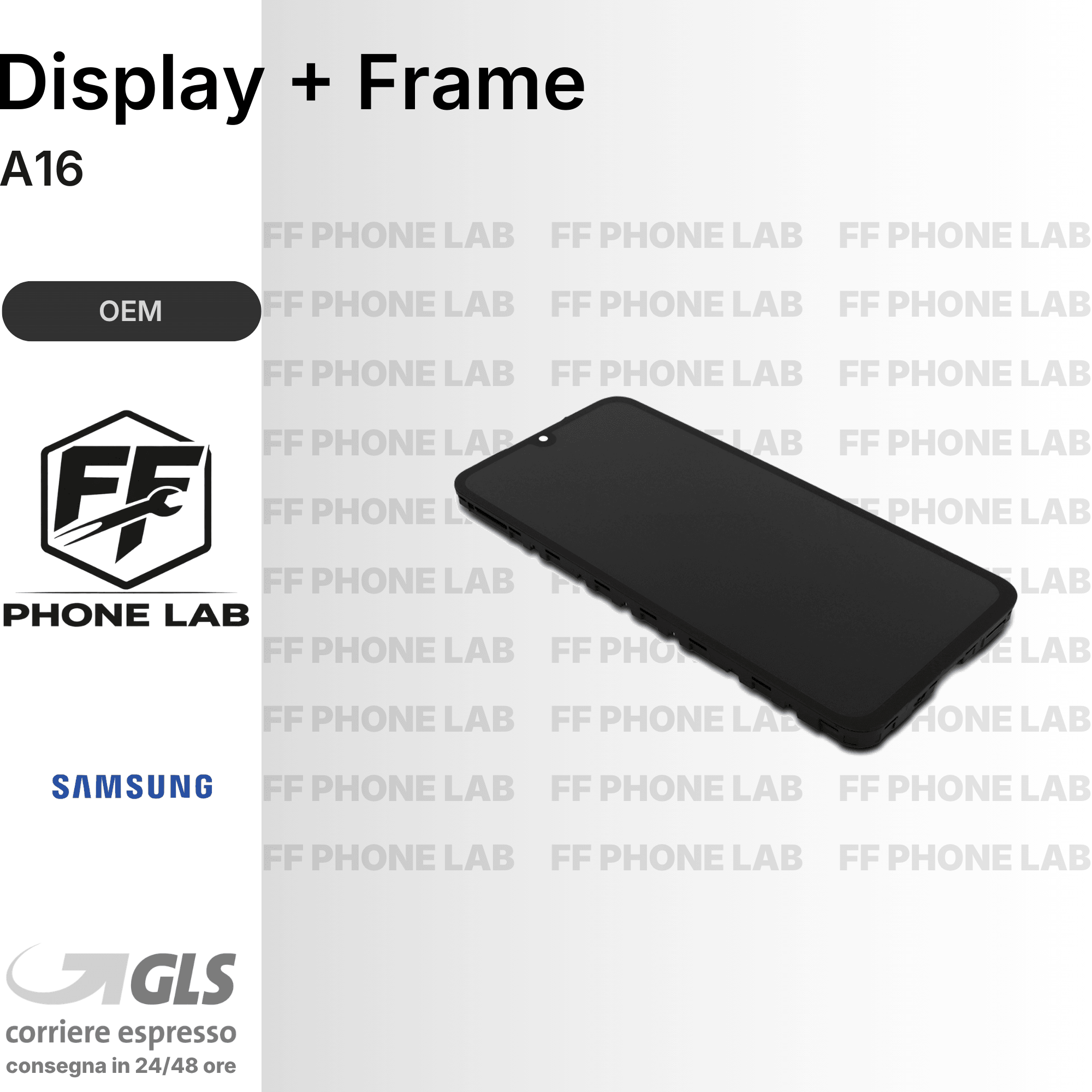 DISPLAY OLED SAMSUNG GALAXY A16 SOFT-OLED SCHERMO COMPLETO CON FRAME