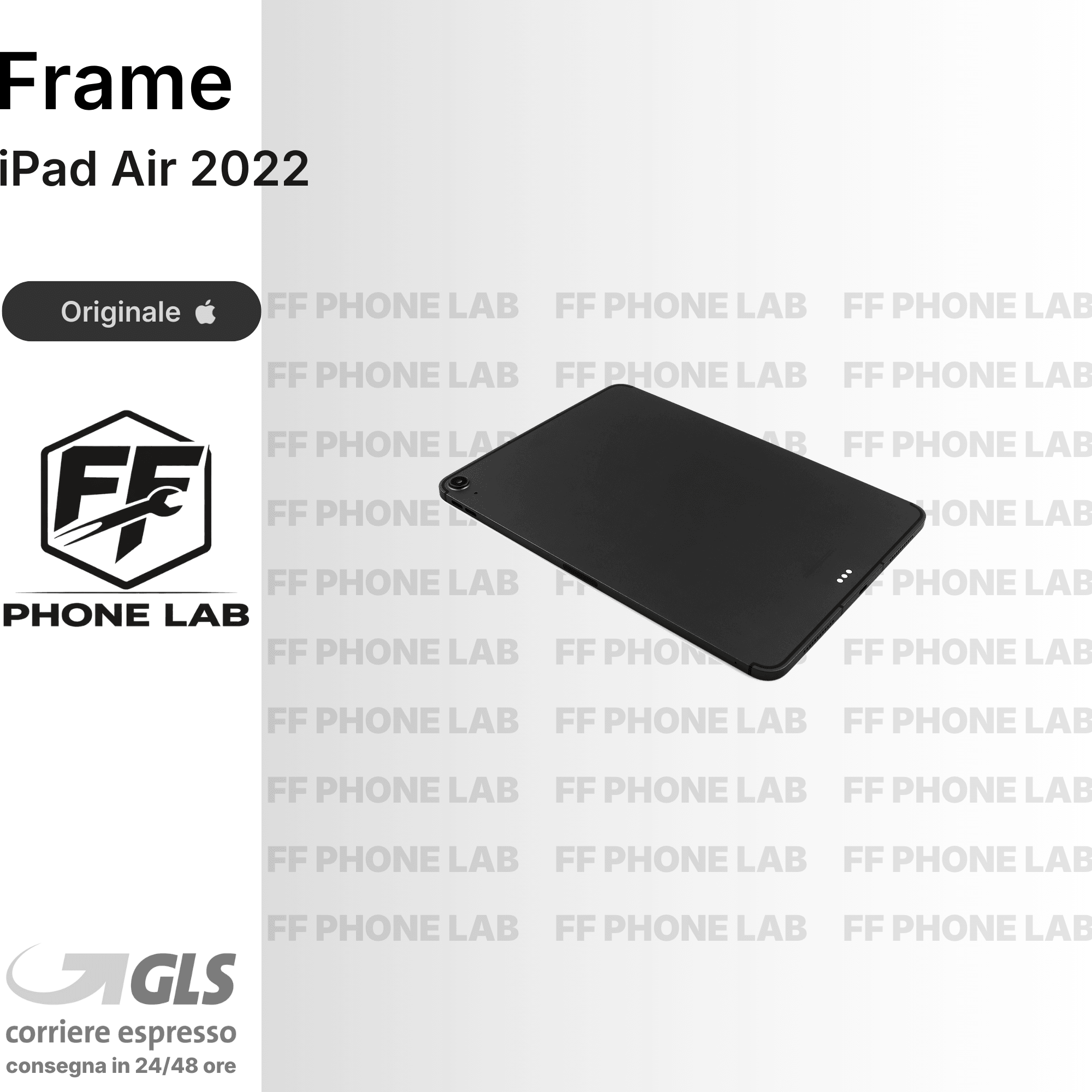 SCOCCA POSTERIORE APPLE IPAD AIR 5 RICAMBIO COPRIBATTERIA RETRO PER RIPARAZIONE