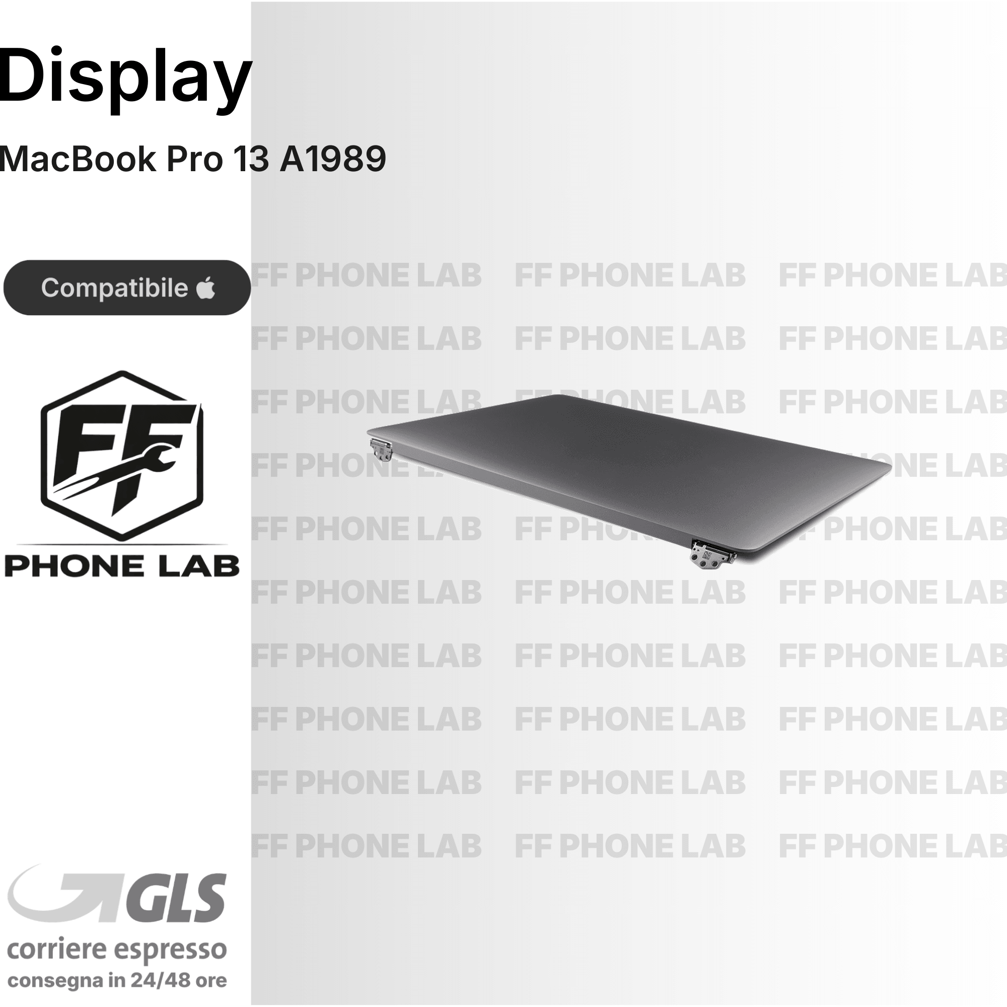 DISPLAY MACBOOK PRO 13 A1989 RICAMBIO SCHERMO LCD RETINA SCREEN PER RIPARAZIONE