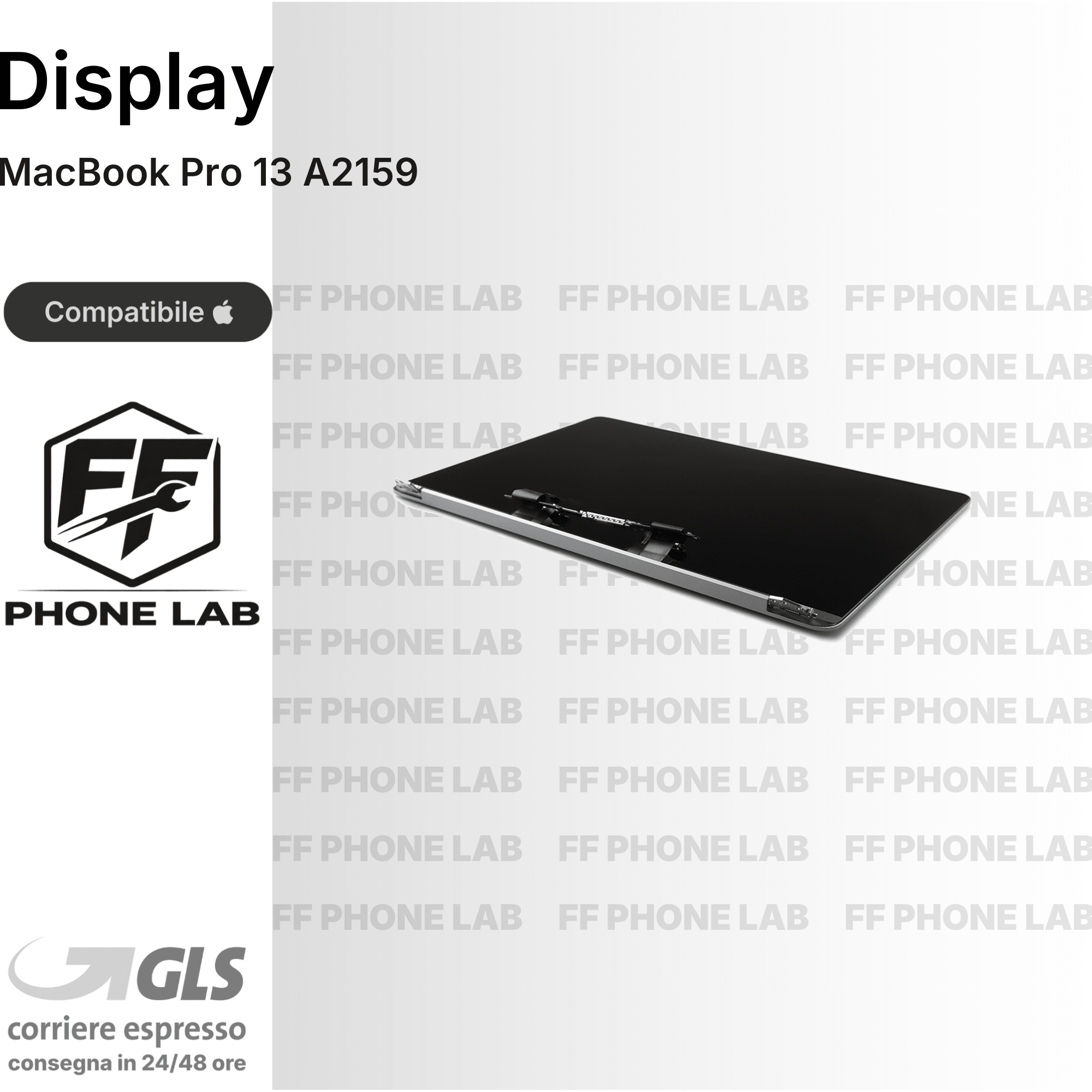 DISPLAY MACBOOK PRO 13 A2159 RICAMBIO SCHERMO LCD RETINA SCREEN PER RIPARAZIONE