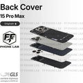 VETRO POSTERIORE ORIGINALE APPLE IPHONE 15 PRO MAX PULLED BACK COVER RICAMBIO