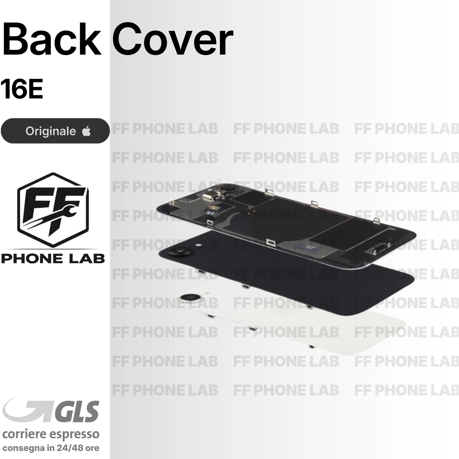 VETRO POSTERIORE ORIGINALE APPLE IPHONE 16E PULLED BACK COVER RICAMBIO