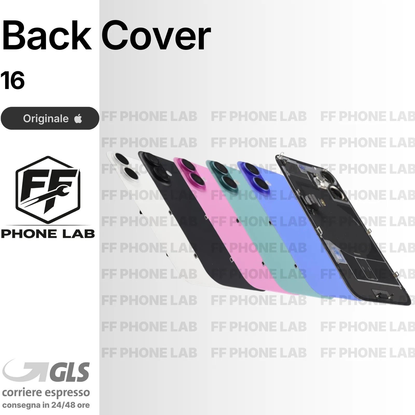 VETRO POSTERIORE ORIGINALE APPLE IPHONE 16 PULLED BACK COVER RICAMBIO NUOVO