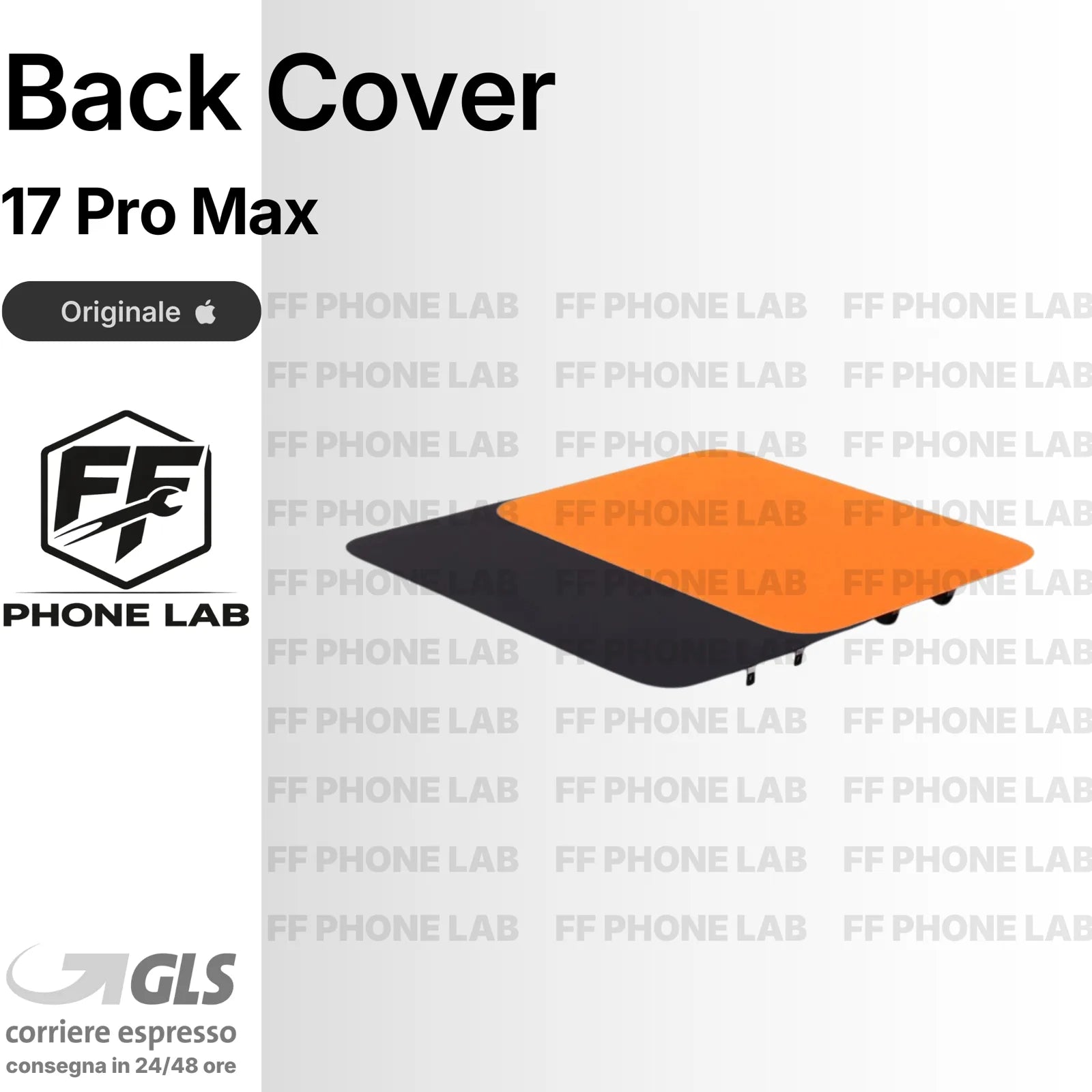 VETRO POSTERIORE ORIGINALE IPHONE 17 PRO MAX APPLE PULLED BACK COVER RICAMBIO