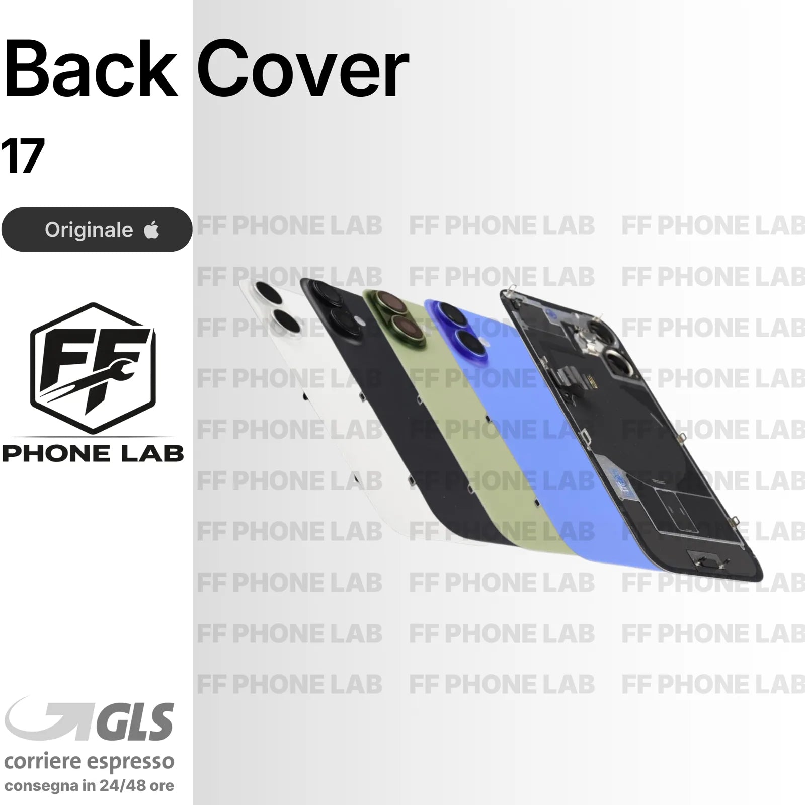 VETRO POSTERIORE ORIGINALE APPLE IPHONE 17 PULLED BACK COVER RICAMBIO