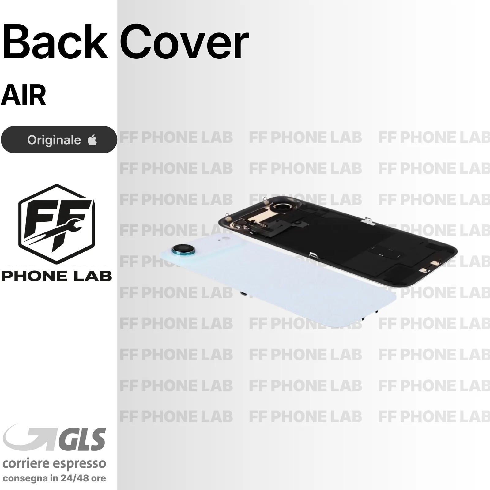 VETRO POSTERIORE ORIGINALE APPLE IPHONE AIR PULLED BACK COVER RICAMBIO