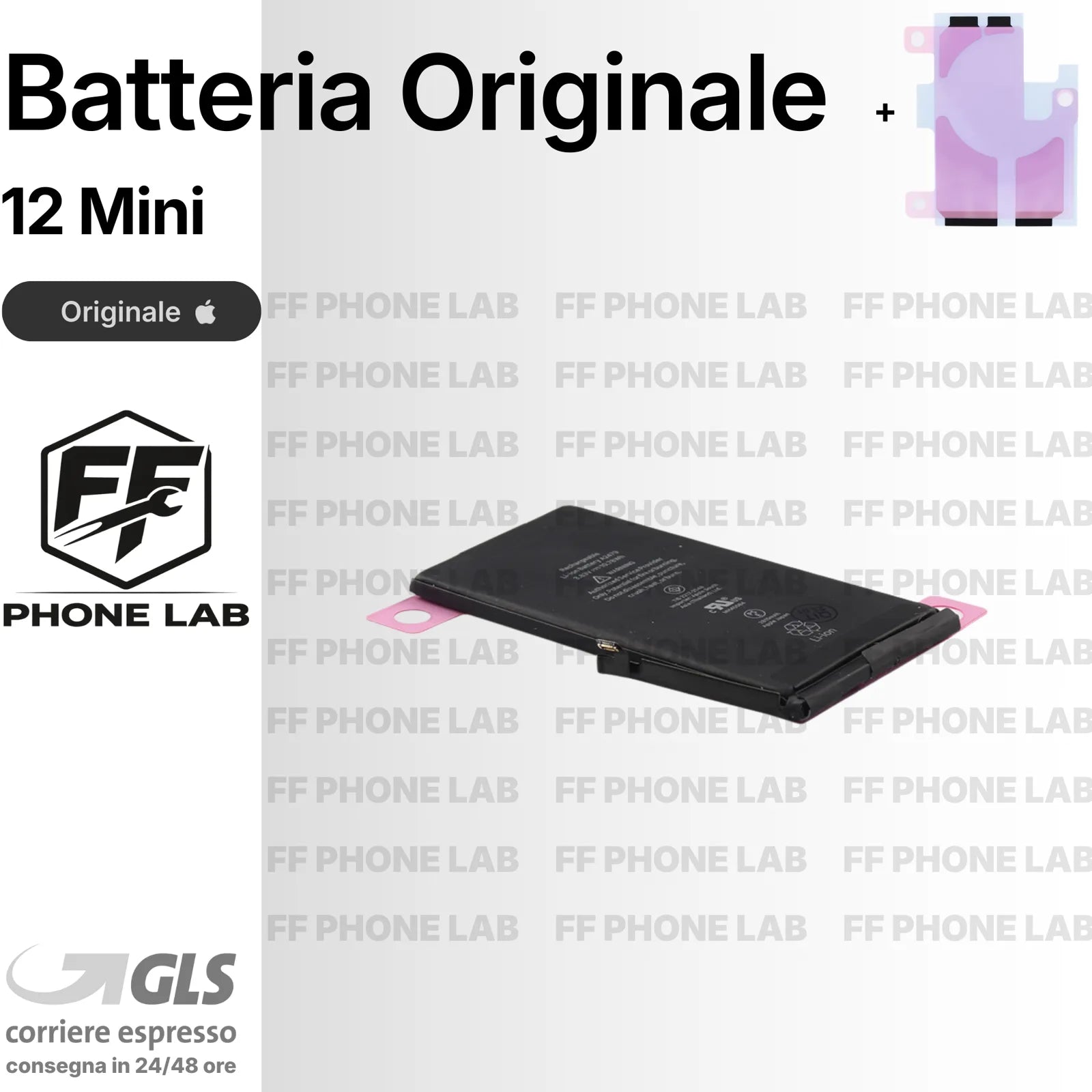 BATTERIA ORIGINALE APPLE IPHONE 12 MINI A2471 2227MAH PULLED RICAMBIO TESTATA