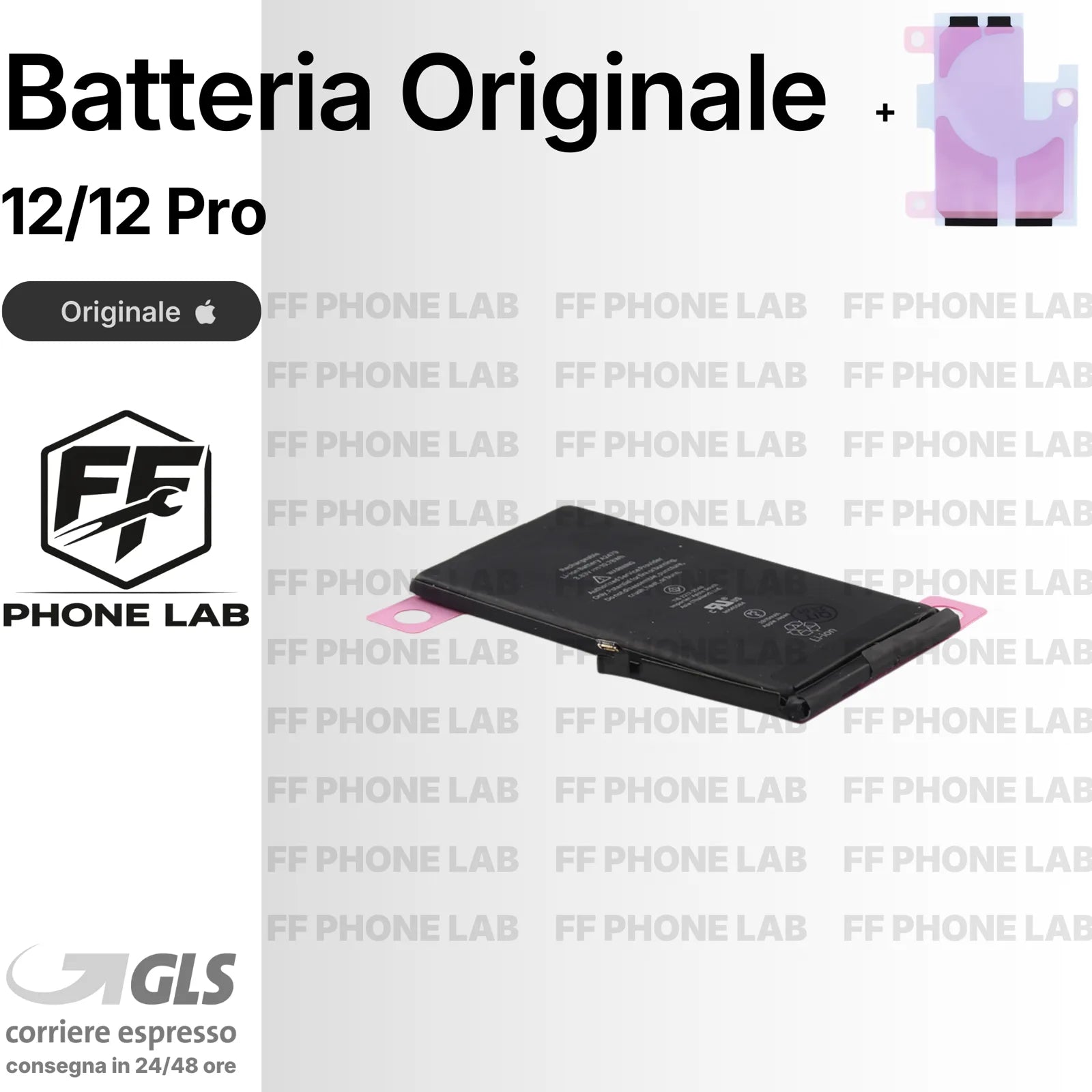 BATTERIA ORIGINALE APPLE IPHONE 12/12 PRO A2479 2815MAH PULLED RICAMBIO TESTATA
