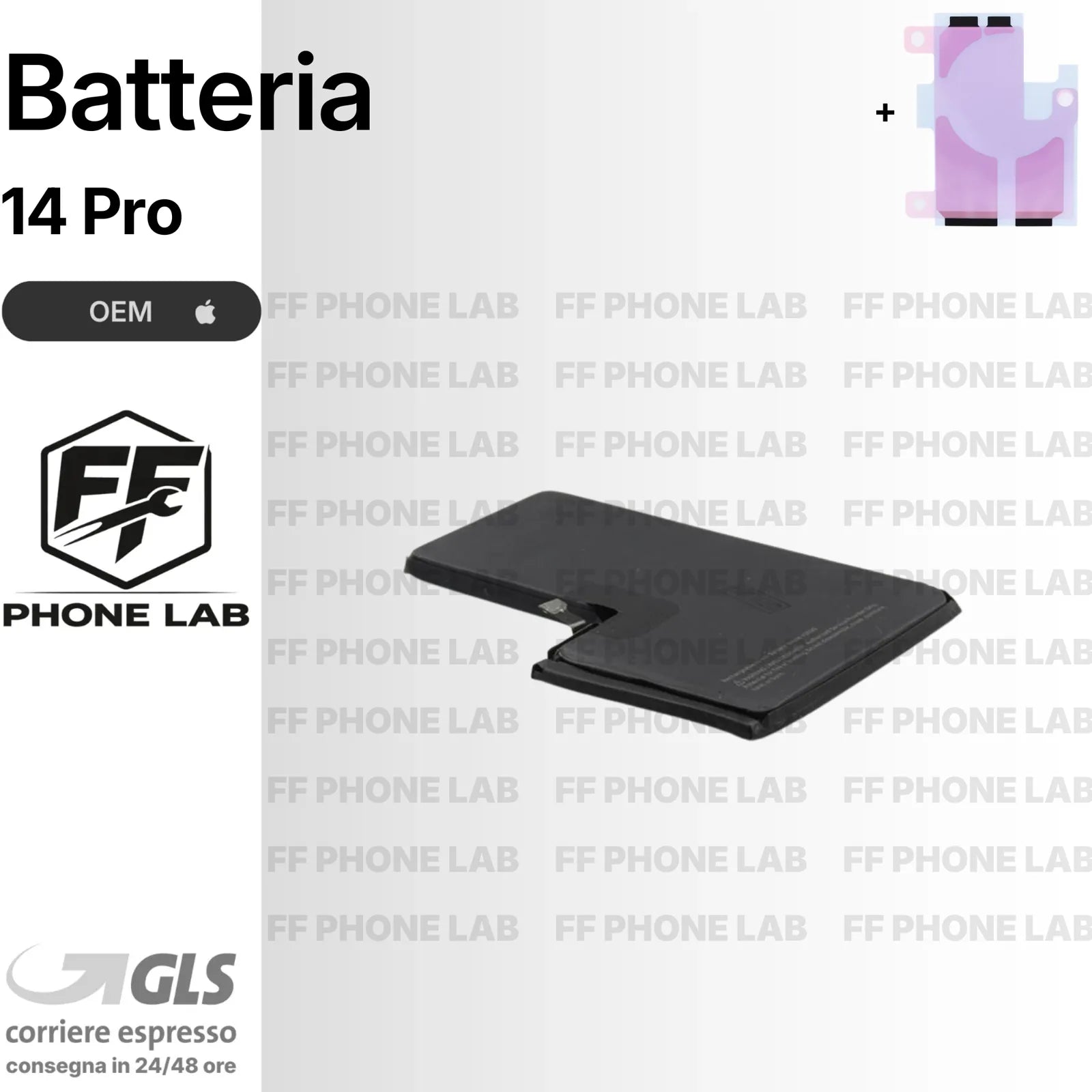 BATTERIA NO ERRORE APPLE IPHONE 14 PRO OEM DIAGNOSTICABILE NUOVA + BIADESIVO