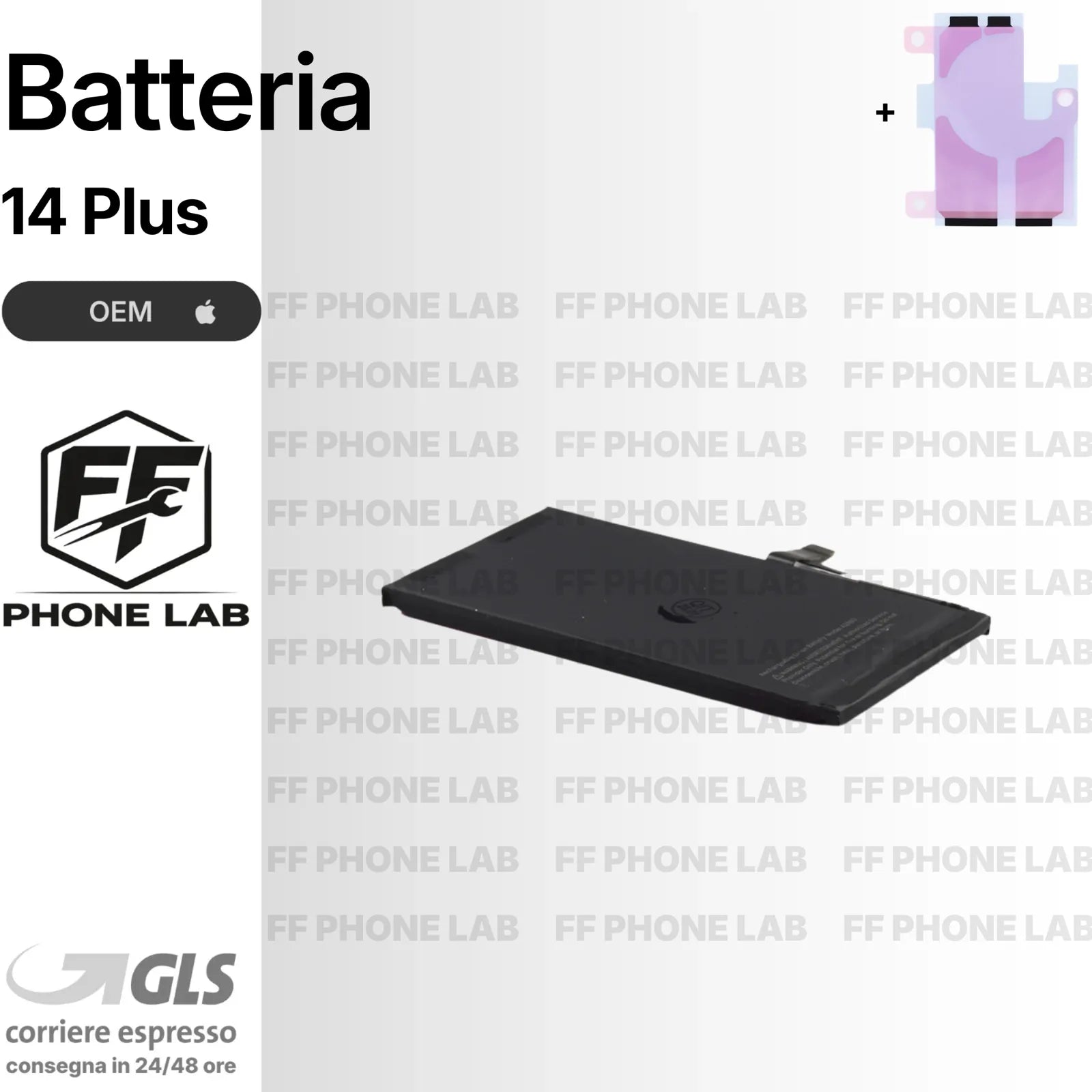 BATTERIA NO ERRORE APPLE IPHONE 14 PLUS OEM DIAGNOSTICABILE NUOVA + BIADESIVO