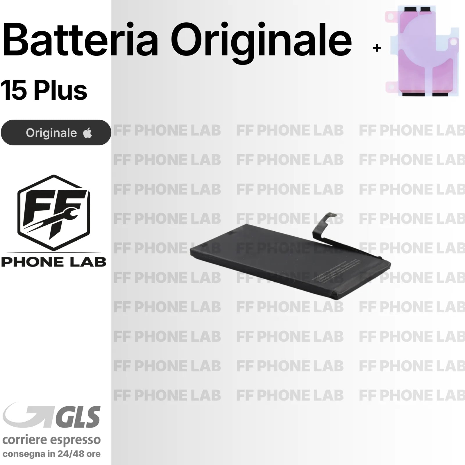 BATTERIA ORIGINALE APPLE IPHONE 15 PLUS A3039 4383MAH PULLED RICAMBIO TESTATA