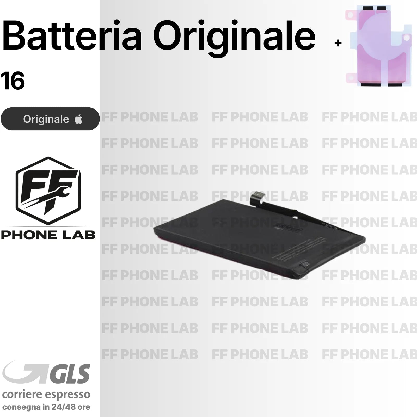 BATTERIA ORIGINALE APPLE IPHONE 16 A3287 3561MAH PULLED RICAMBIO TESTATA