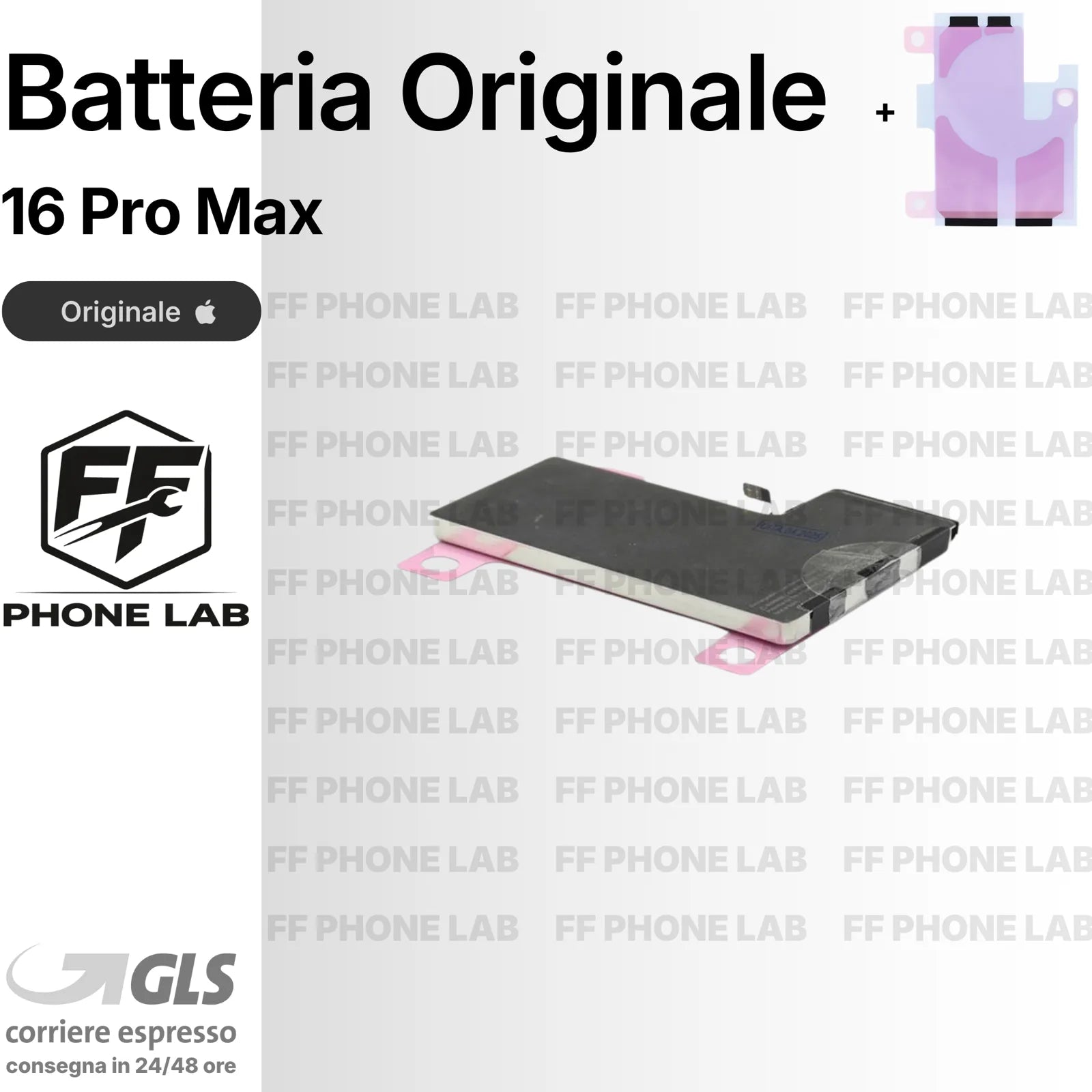 BATTERIA ORIGINALE APPLE IPHONE 16 PRO MAX A3296 4685MAH PULLED RICAMBIO TESTATA