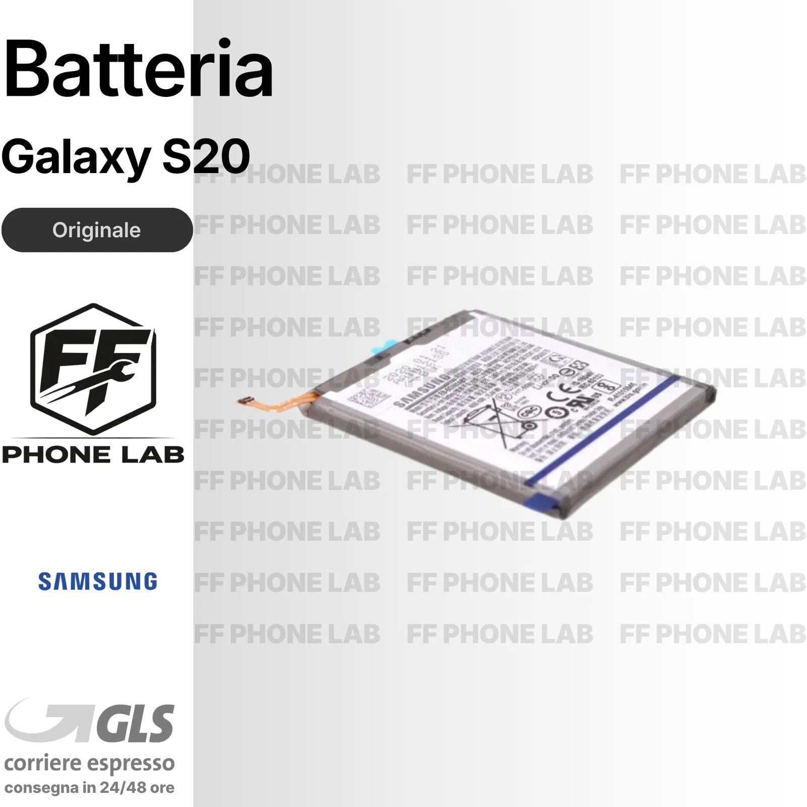 BATTERIA ORIGINALE SAMSUNG GALAXY S20 NUOVA SERVICE PACK SM-G980 GH82-22122A