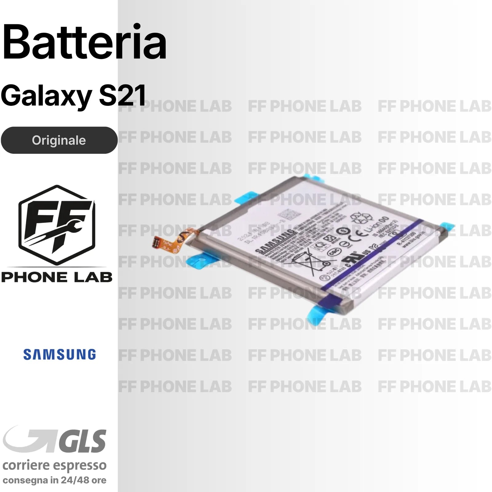 BATTERIA ORIGINALE SAMSUNG GALAXY S21 5G SM-G991 NUOVA SERVICE PACK GH82-24537A