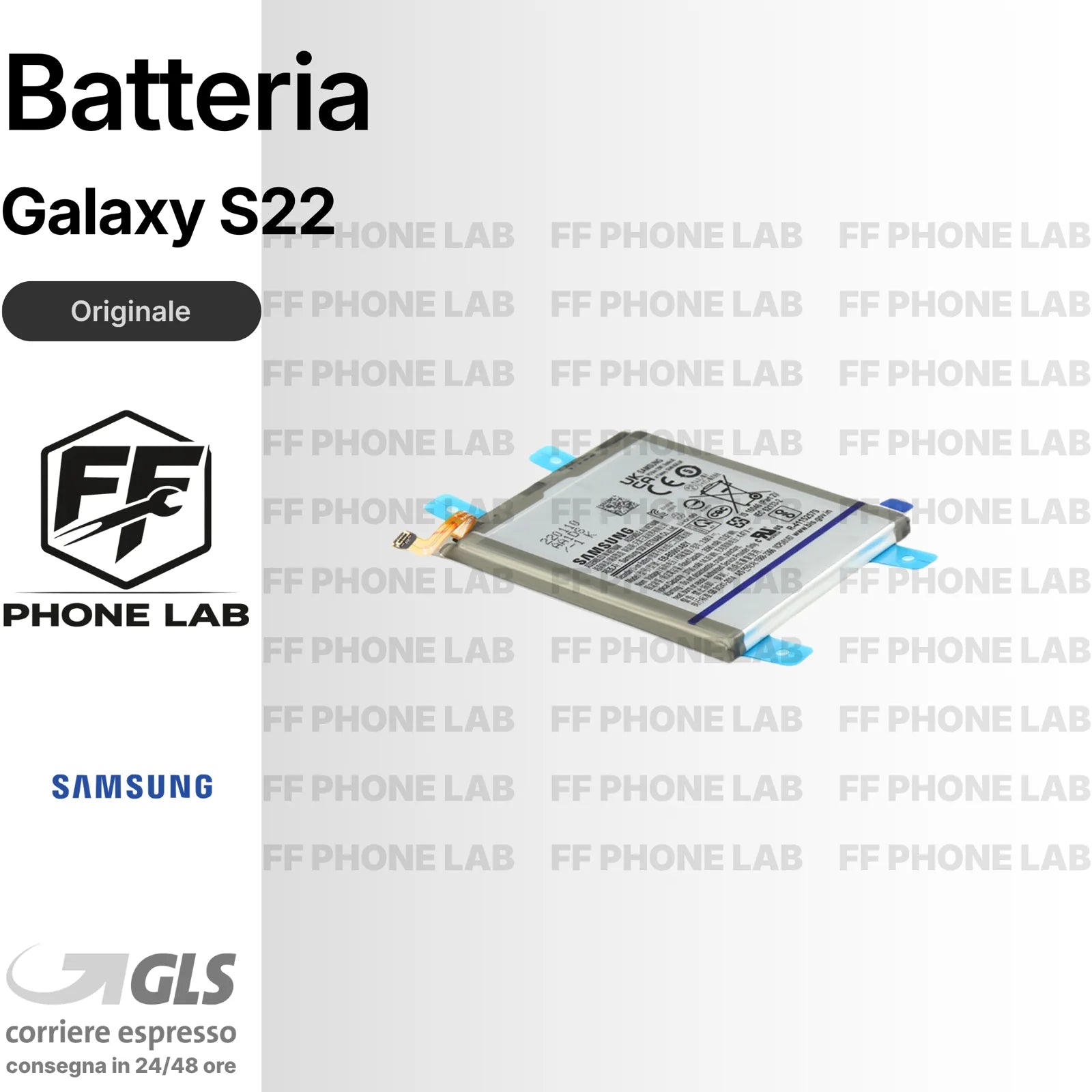 BATTERIA ORIGINALE SAMSUNG GALAXY S22 5G SM-S901 GH82-27494A NUOVA SERVICE PACK