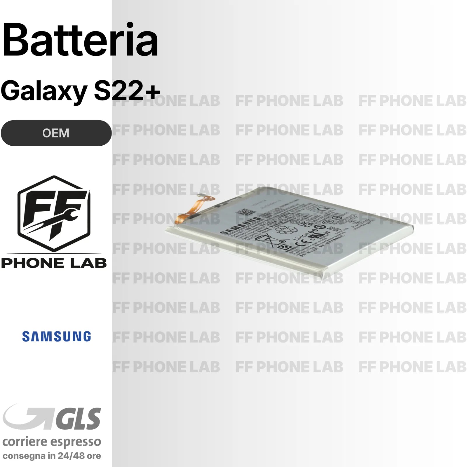 BATTERIA SAMSUNG GALAXY S22 PLUS 5G SM-S906 NUOVA OEM PARI ORIGINALE + BIADESIVO