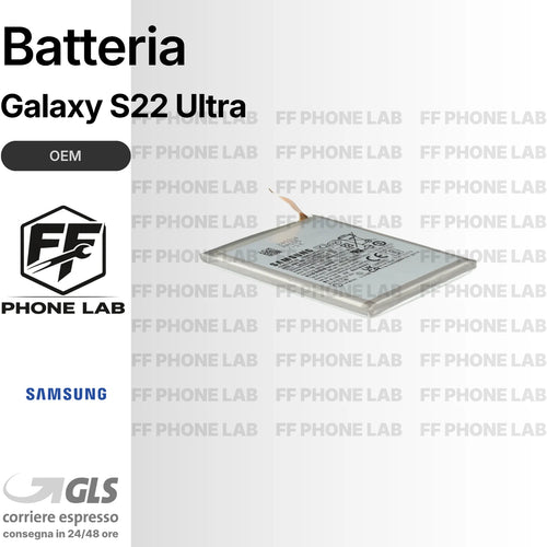 BATTERIA SAMSUNG GALAXY S22 ULTRA SM-S908 NUOVA OEM PARI ORIGINALE + BIADESIVO