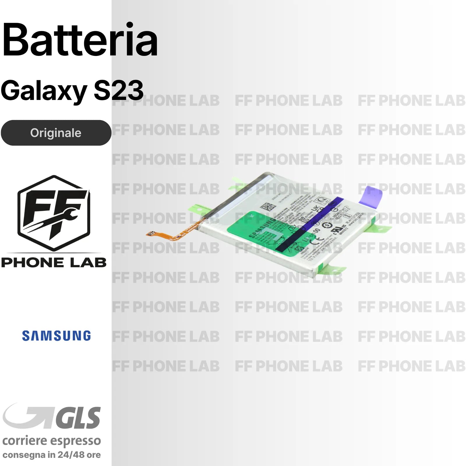 BATTERIA ORIGINALE SAMSUNG GALAXY S23 SM-S911 GH82-30483A NUOVA SERVICE PACK
