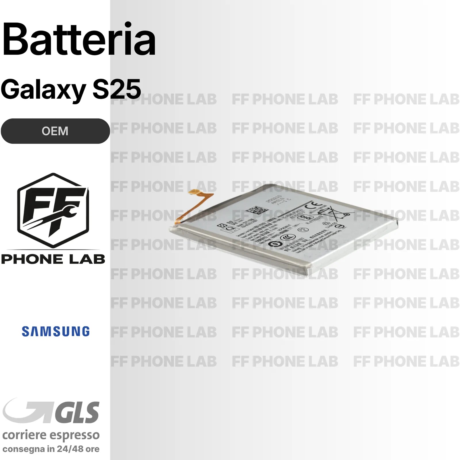 BATTERIA SAMSUNG GALAXY S25 SM-S931 NUOVA OEM PARI ORIGINALE + BIADESIVO